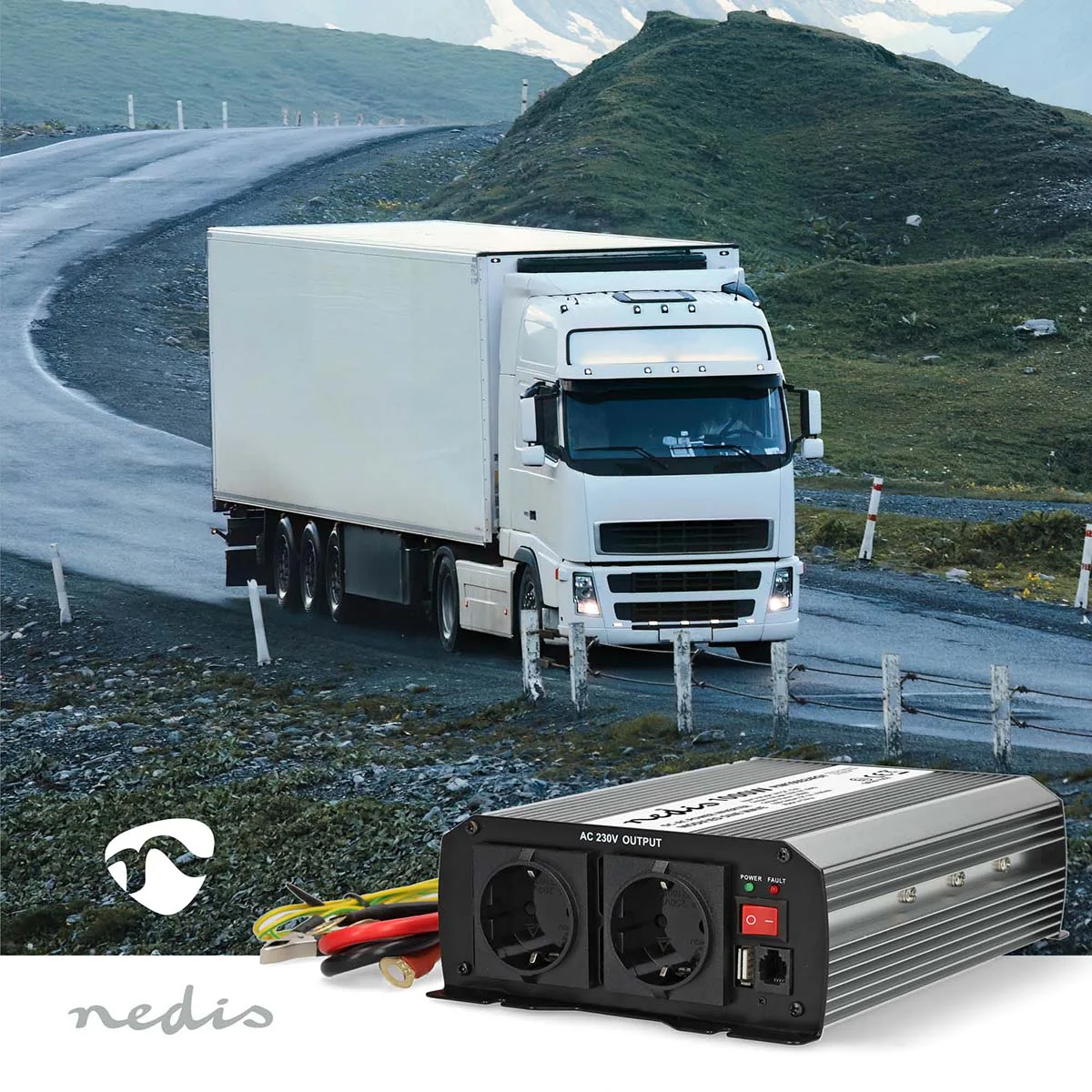 Omvormer Gemodificeerde Sinusgolf Apparaat stroomoutput: Type F (CEE 7/3) / USB-A - 230 V AC 50 Hz - 1000W - Image 8