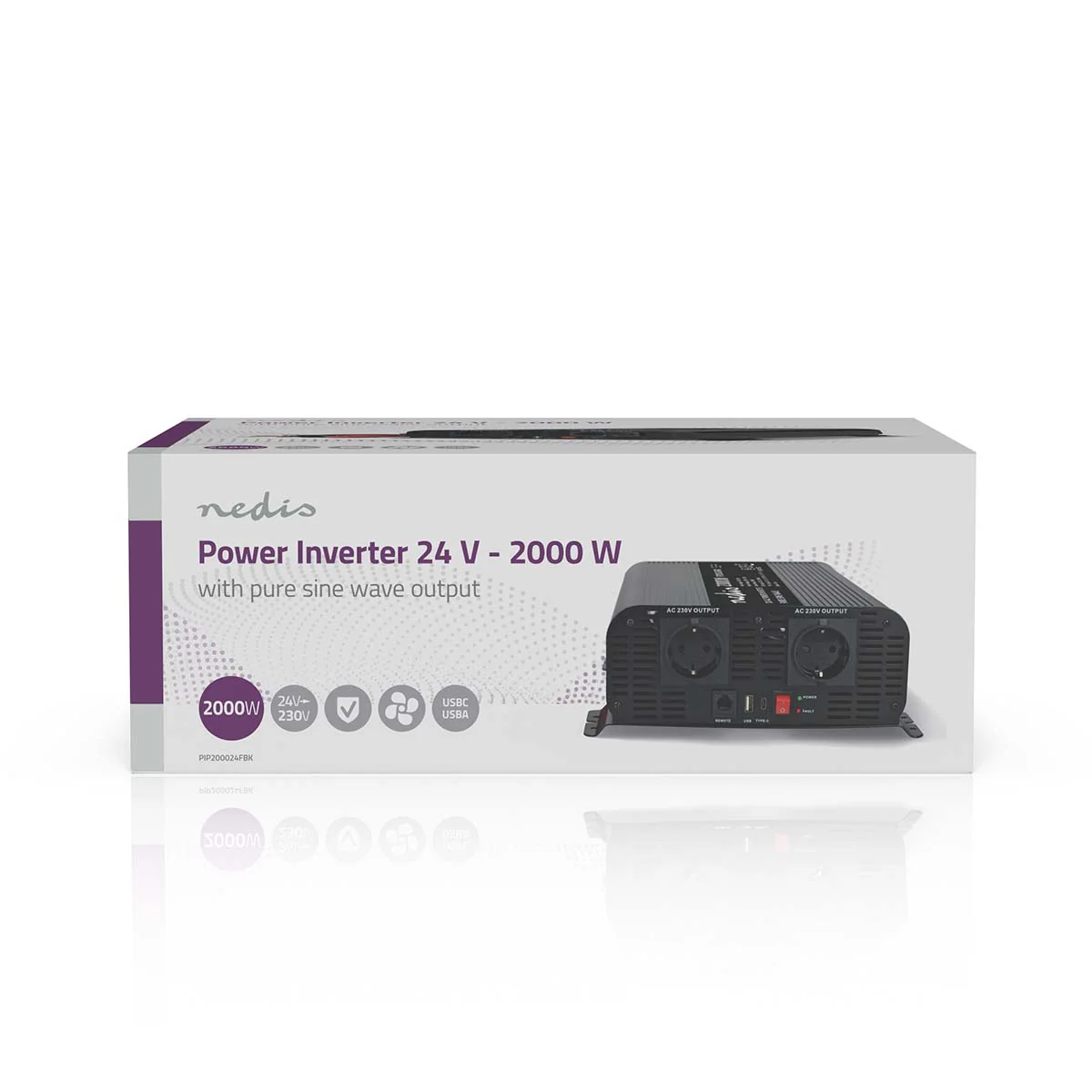 Omvormer Pure Sinusgolf Apparaat stroomoutput: Type F (CEE 7/3) / USB-A / 1x USB-C™ - 230 V AC 50 Hz - 1000W - Image 18