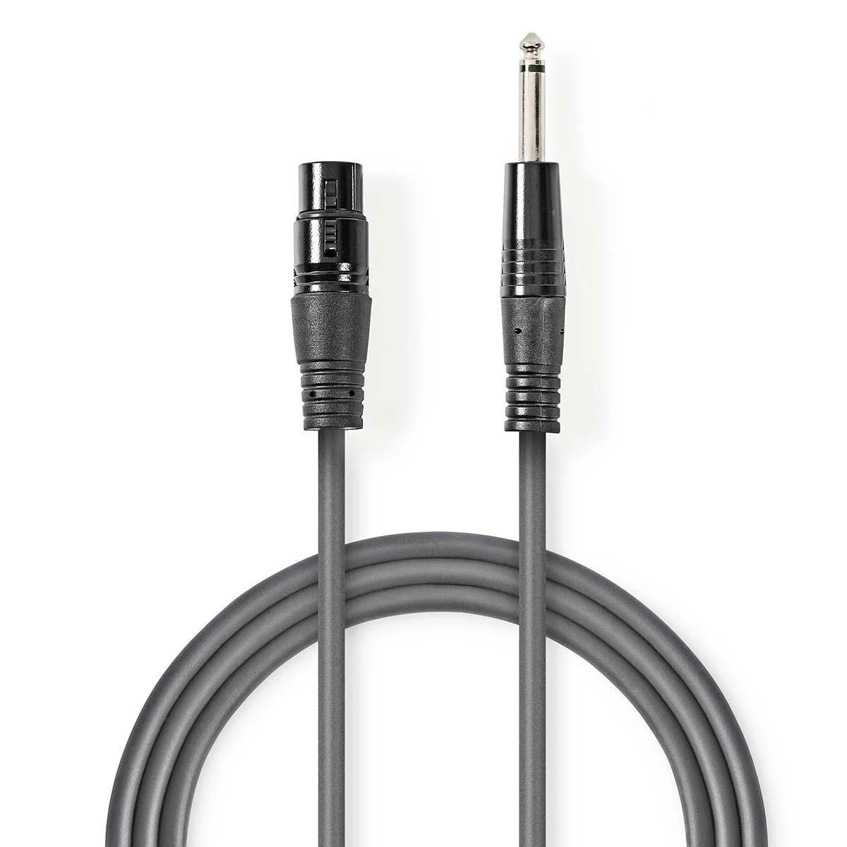Ongebalanceerde Audiokabel XLR 3-Pins Female - 6,35 mm Male - Vernikkeld
