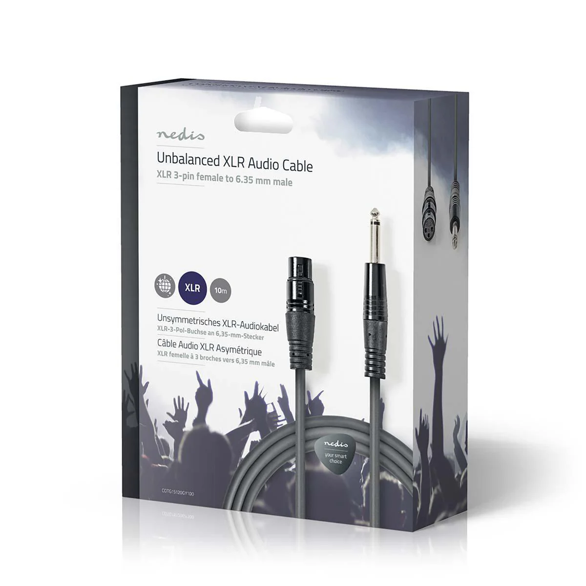 Ongebalanceerde Audiokabel XLR 3-Pins Female - 6,35 mm Male - Vernikkeld - Image 4