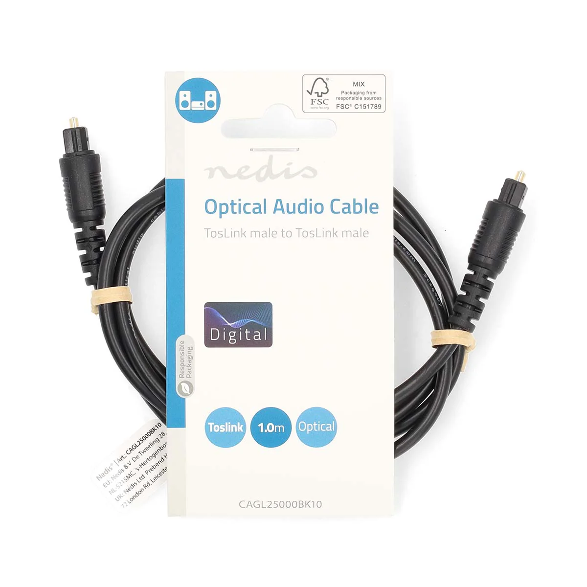 Optische Audiokabel TosLink Male - TosLink Male - Rond - Image 3