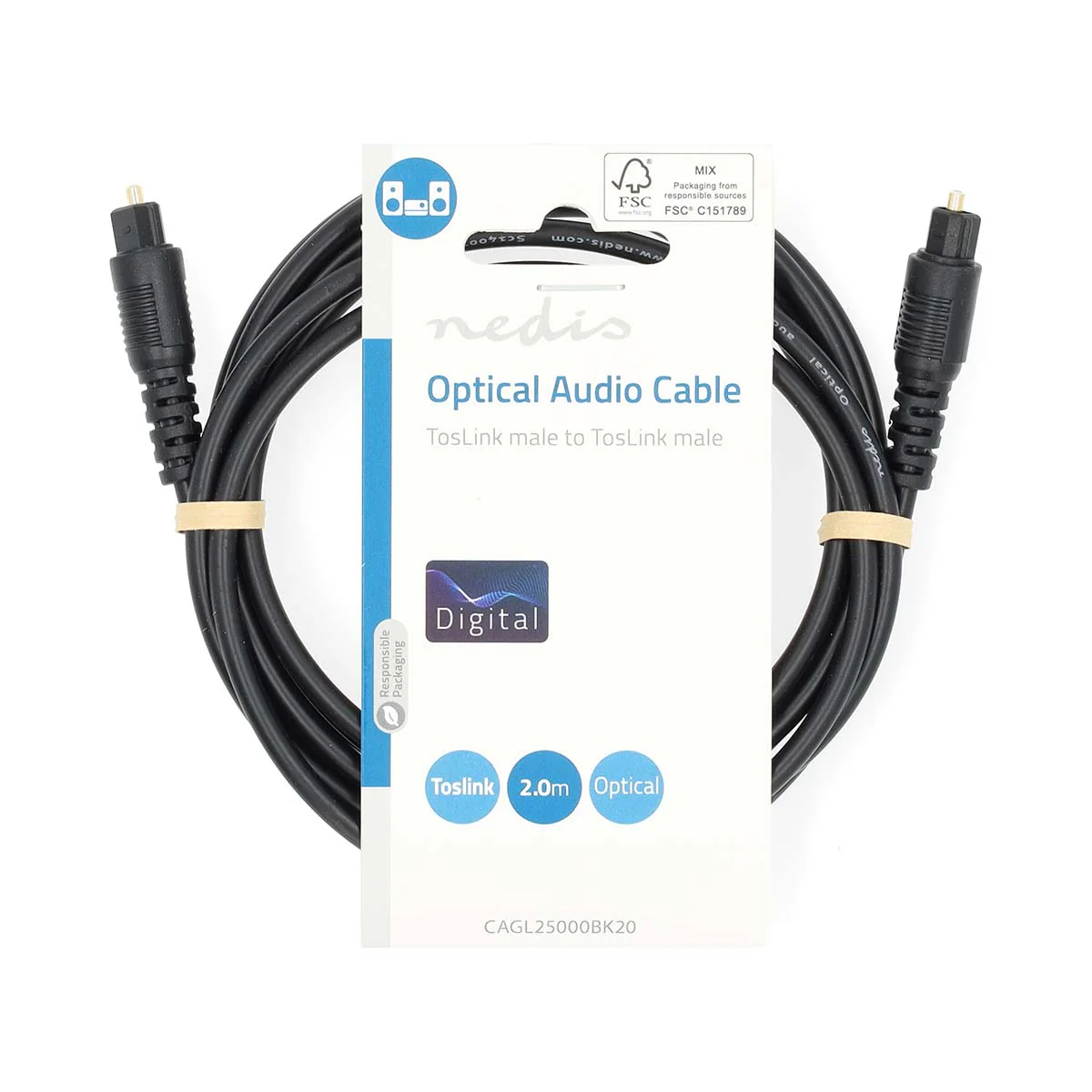 Optische Audiokabel TosLink Male - TosLink Male - Rond - Image 5