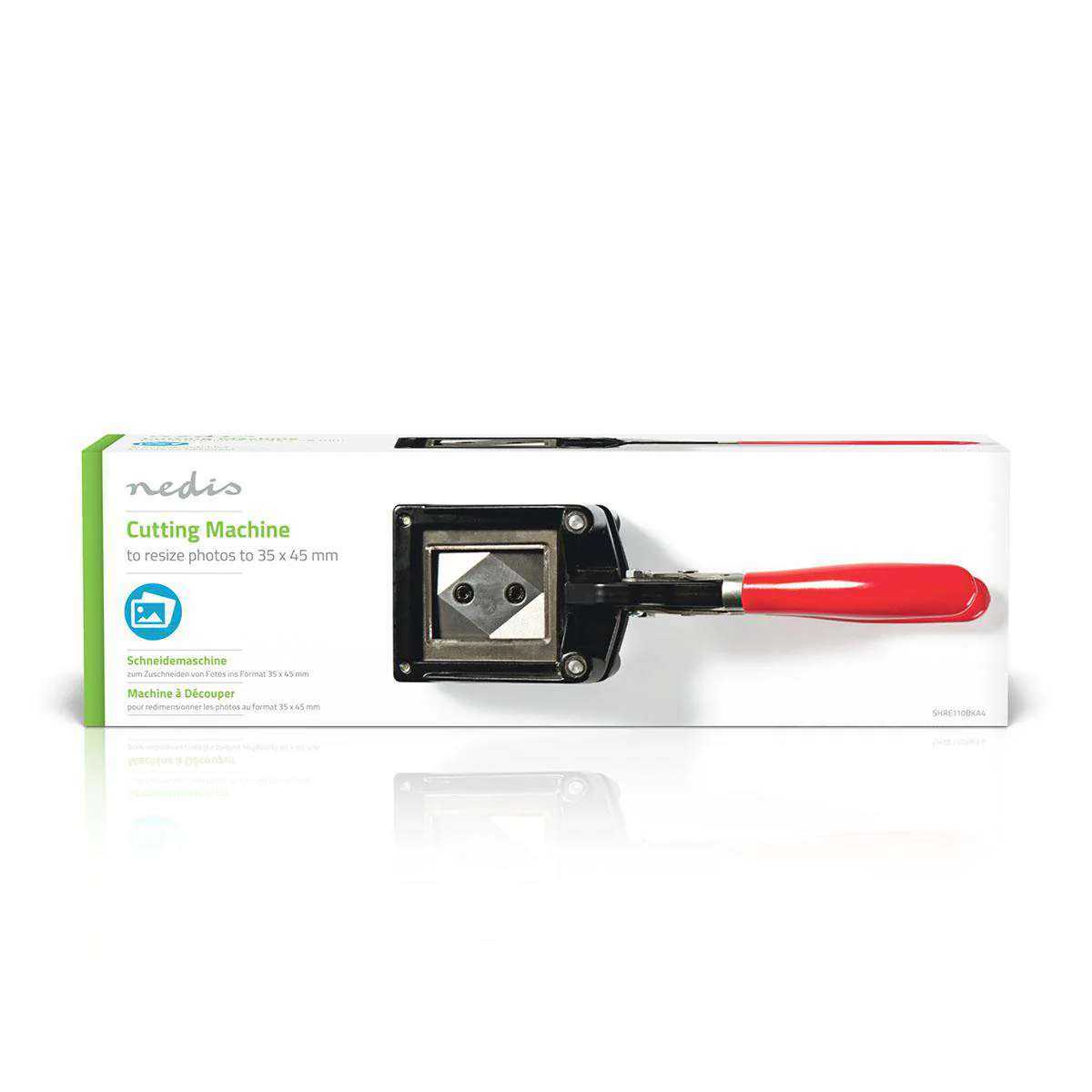 Pasfotosnijder 35 x 45 mm - Metaal - Rood / Zwart - Image 4