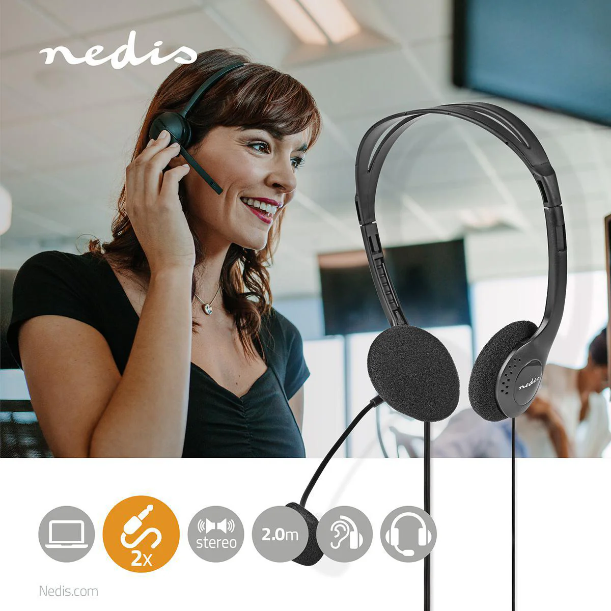 PC-Headset On-Ear - Stereo - 2x 3.5 mm - Image 6