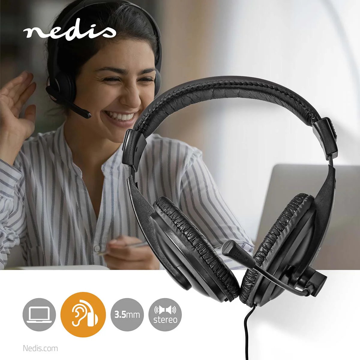 PC-Headset Over-Ear - Stereo - 1x 3.5 mm / 2x 3.5 mm - Image 9