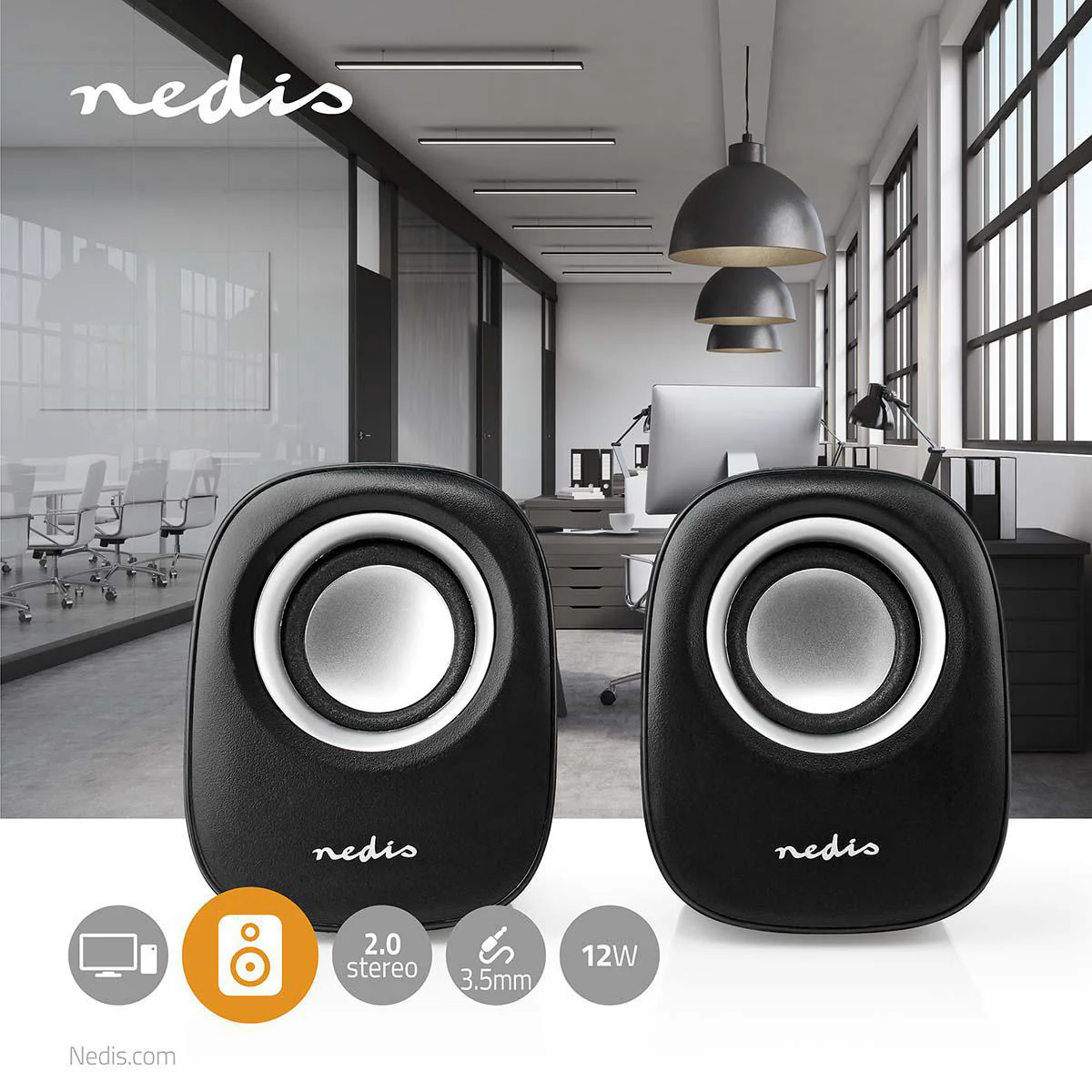 PC-Speaker 2.0 - 12W - 3,5 mm Male - Image 6