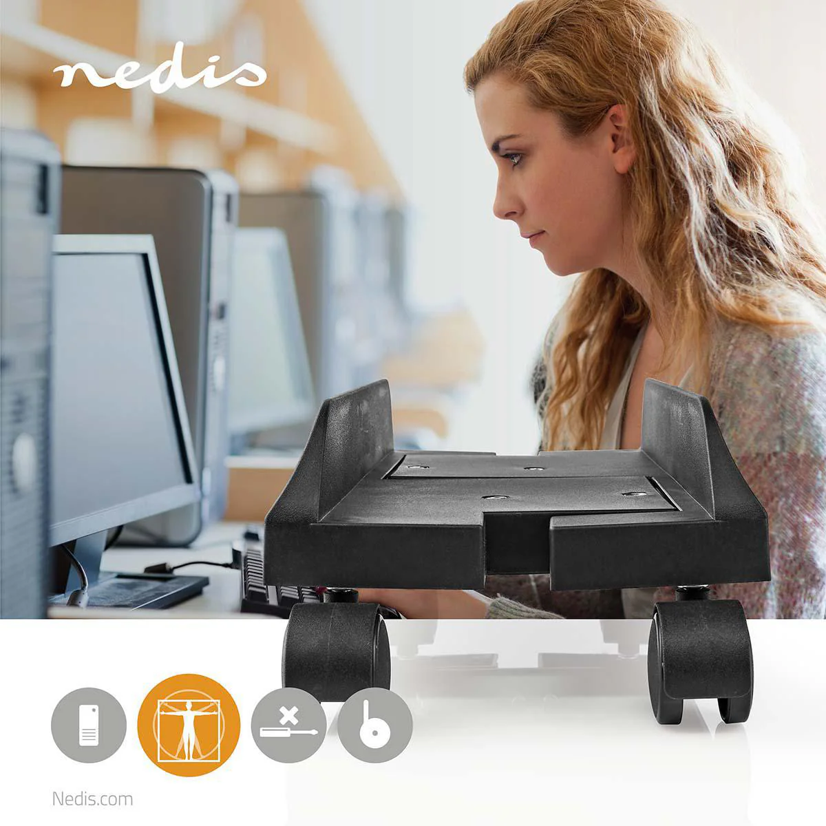 PC-Standaard Draai- en Kantelbaar / Verstelbare Breedte - 14.5 - 24.2 cm - 20 kg - Image 8