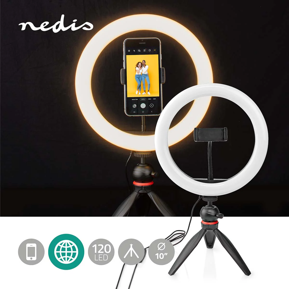 Ringlicht 10 inch - 120 LED's - 2700 - 6700K - Image 11