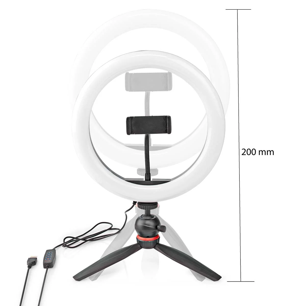 Ringlicht 10 inch - 120 LED's - 2700 - 6700K - Image 3
