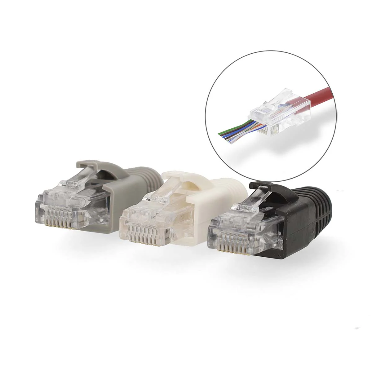 RJ45-Connector RJ45 Pass Through - Stevig/Gesnoerd UTP CAT6 - Recht