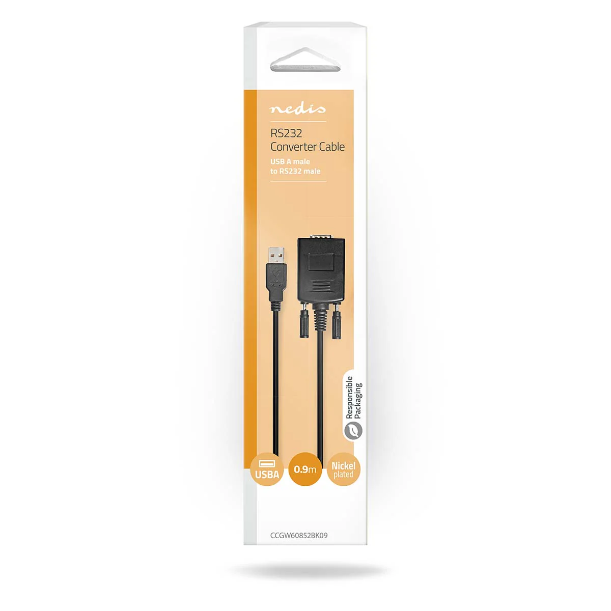 RS232-Converter USB-A Male - D-SUB 9-Pins Male - Vernikkeld - Image 4