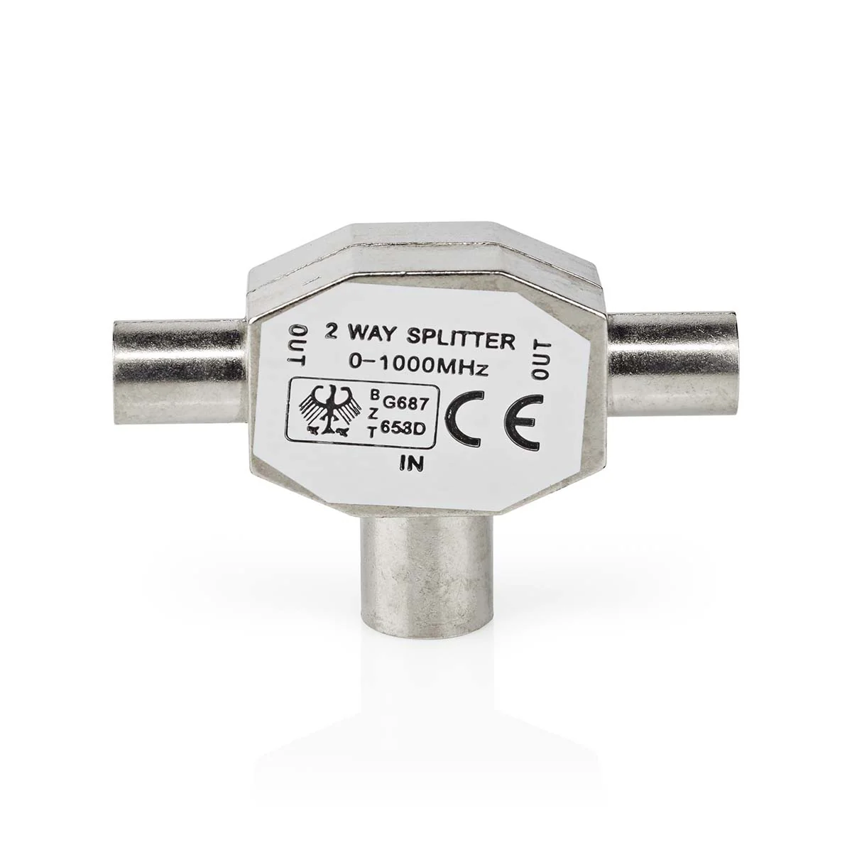 Satelliet- en Antenne-Adapter 2x Coax Male - IEC (Coax) Female - Vernikkeld - Image 3