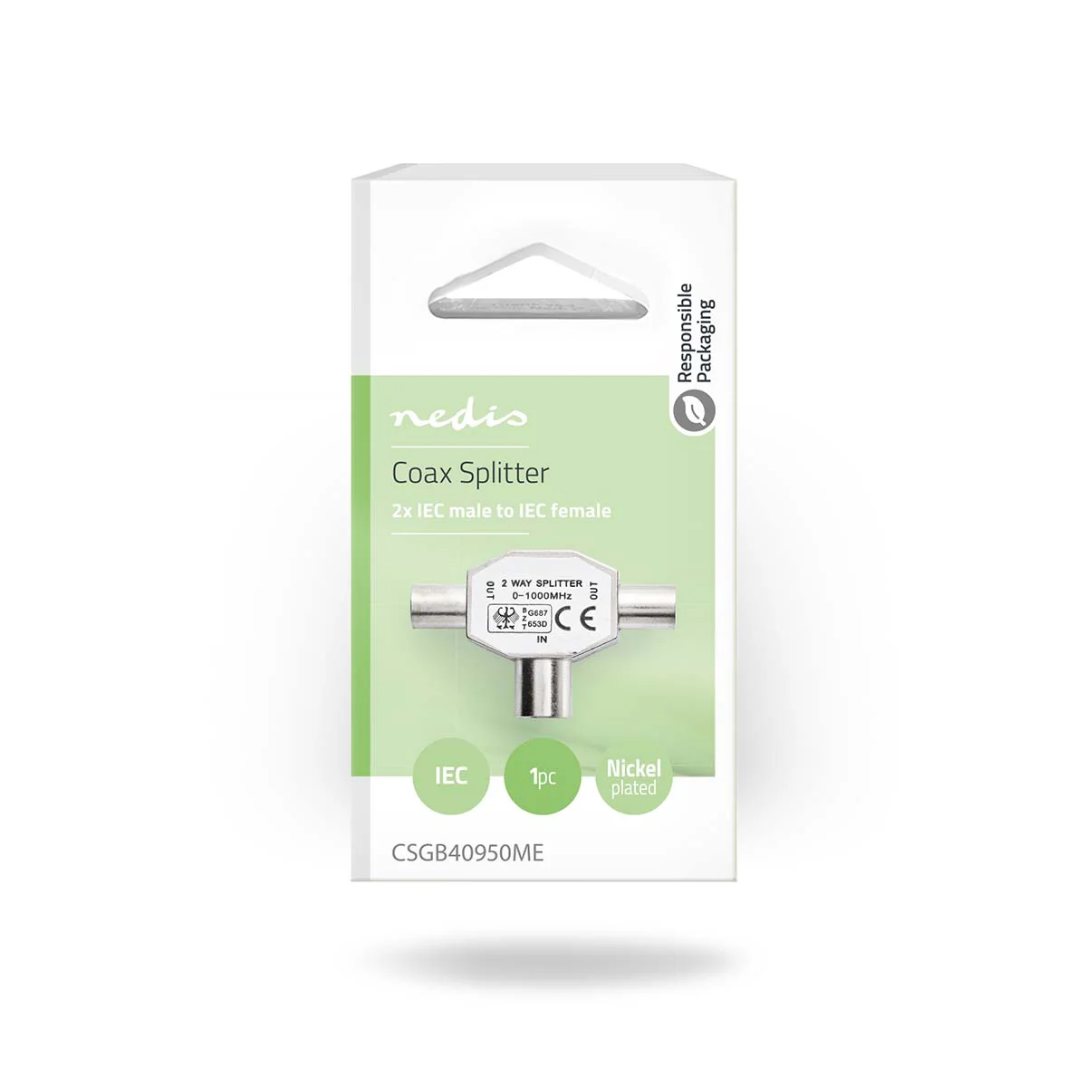 Satelliet- en Antenne-Adapter 2x Coax Male - IEC (Coax) Female - Vernikkeld - Image 9