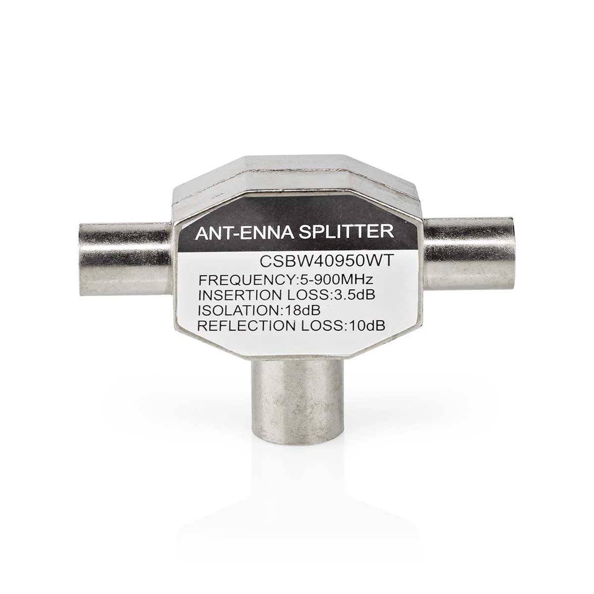 Satelliet- en Antenne-Adapter 2x Coax Male - IEC (Coax) Female - Vernikkeld - Image 3