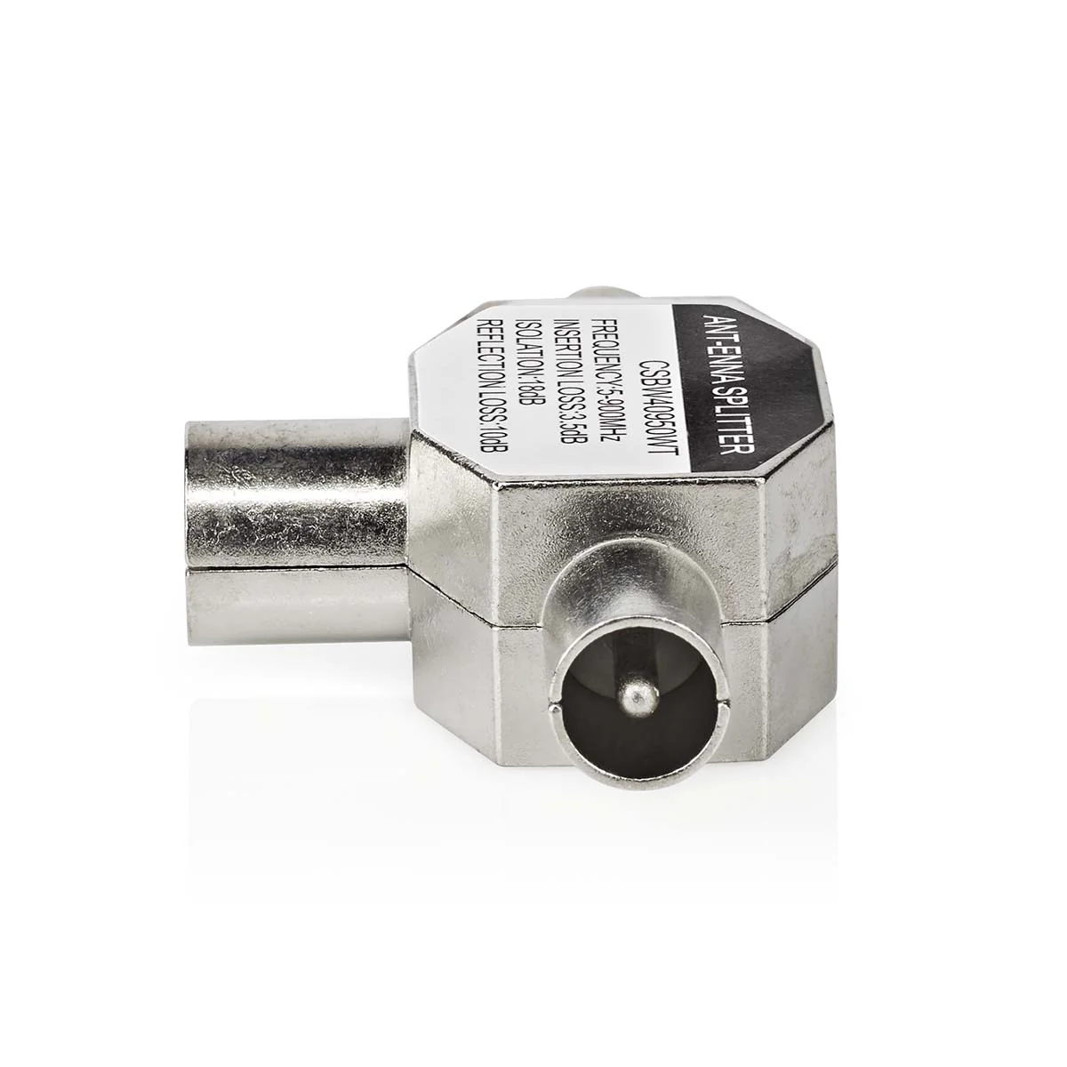 Satelliet- en Antenne-Adapter 2x Coax Male - IEC (Coax) Female - Vernikkeld - Image 4