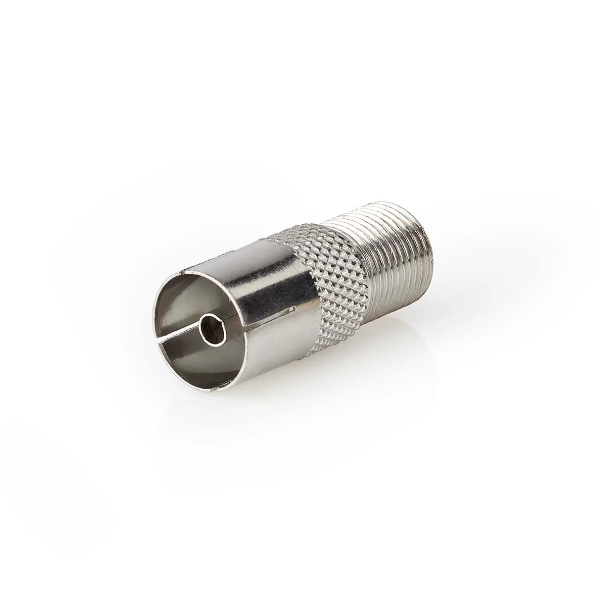 Satelliet- en Antenne-Adapter F-Female - IEC (Coax) Female - Vernikkeld