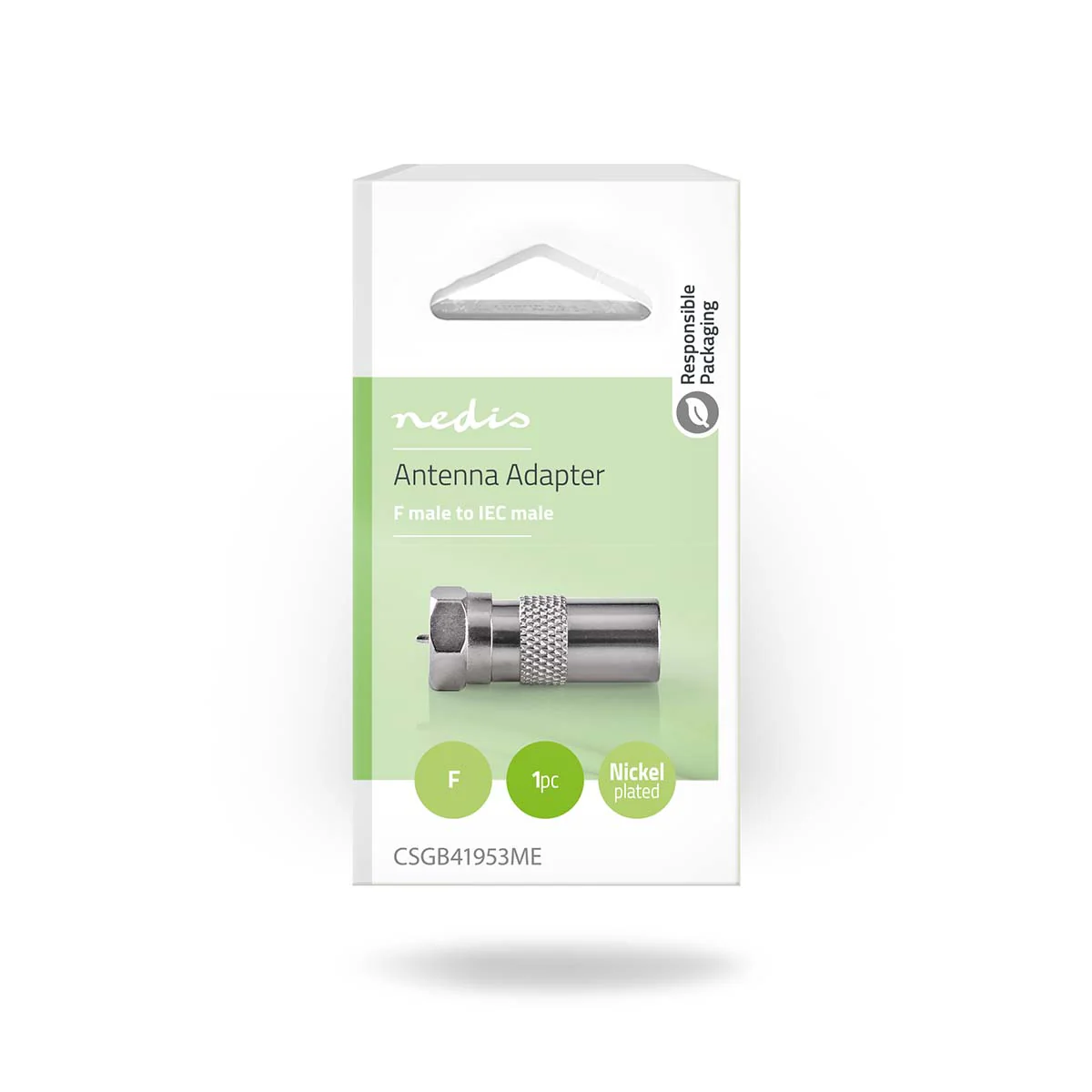 Satelliet- en Antenne-Adapter F-Male - IEC (Coax) Male - Vernikkeld - Image 6