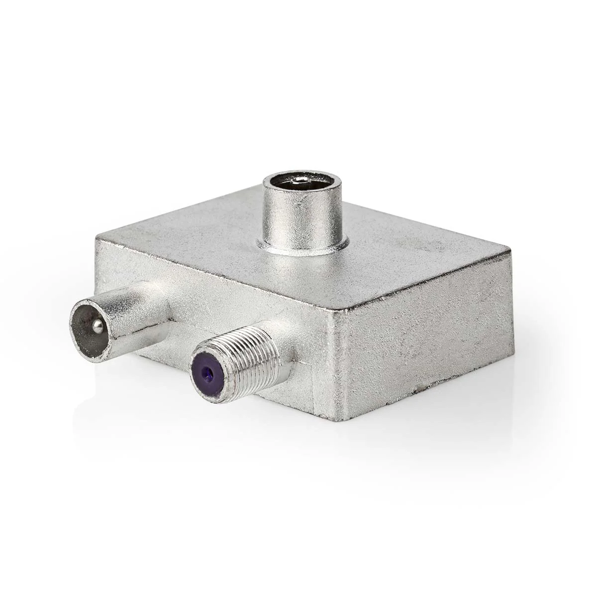 Satelliet- en Antenne-Adapter IEC (Coax) Female - F-Female / IEC (Coax) Male - Vernikkeld - Image 4