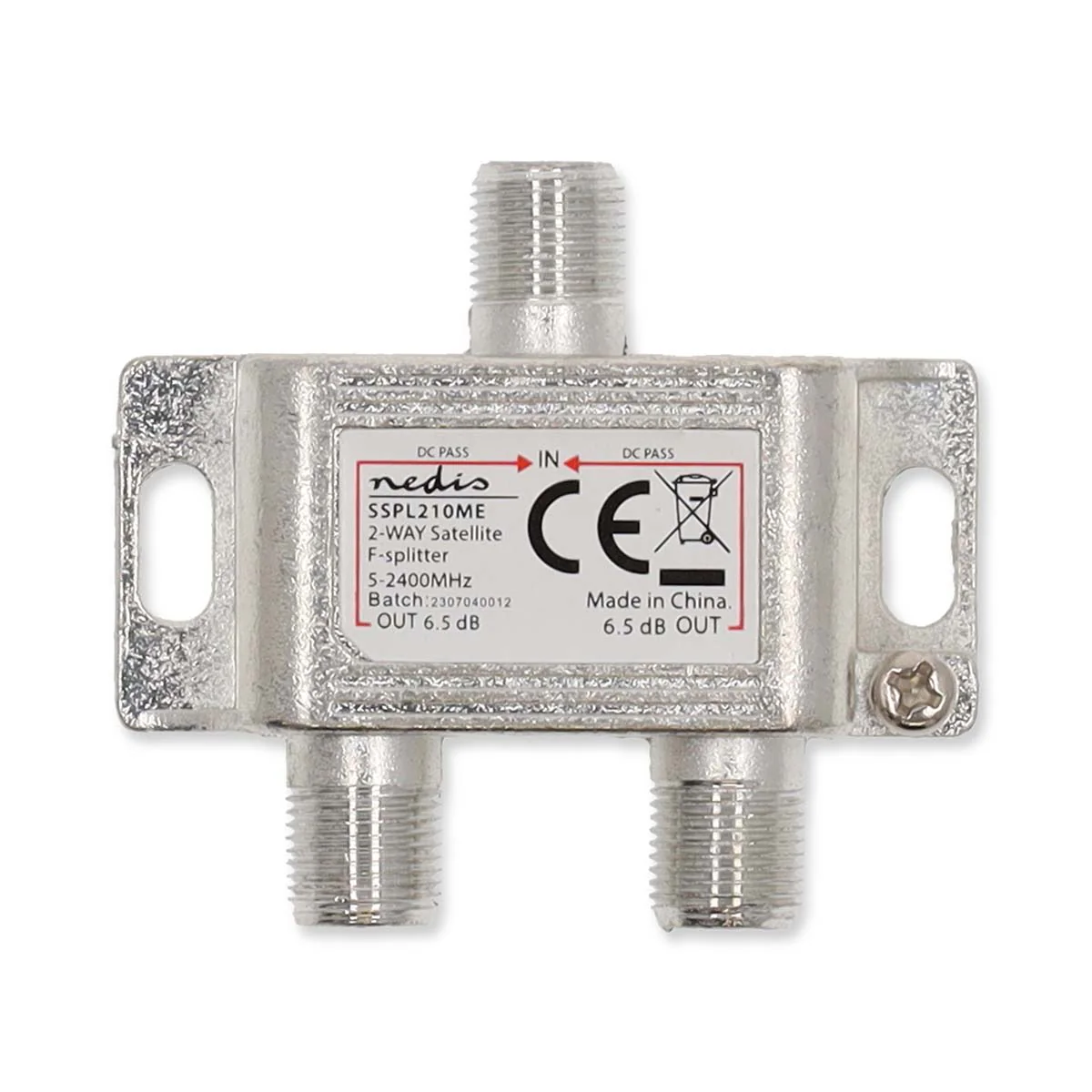 Satellietsplitter 5 - 2400 MHz - 6.5 dB - Aantal ingangen: 1