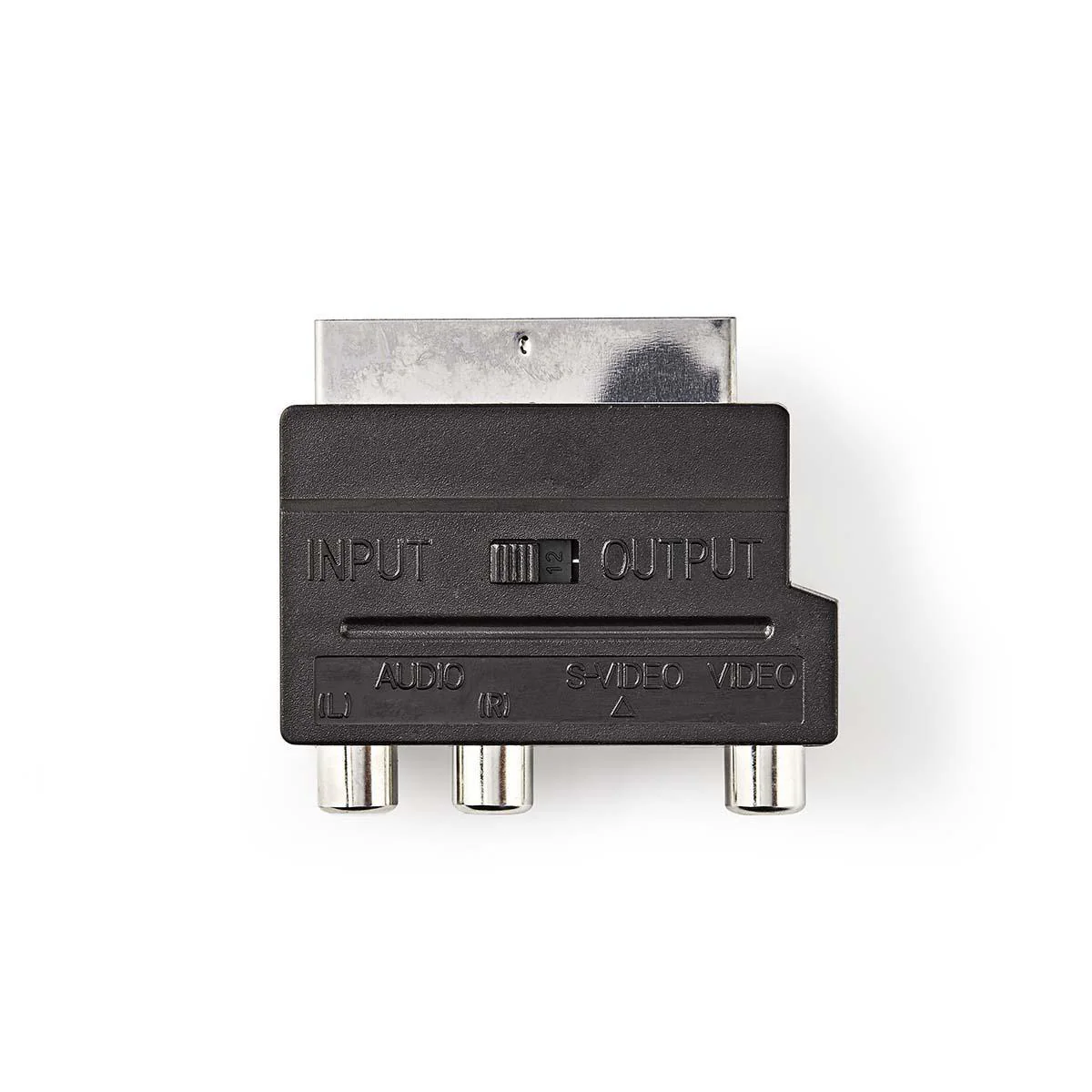 SCART-Adapter SCART Male - S-Video Female / 3x RCA Female - Vernikkeld