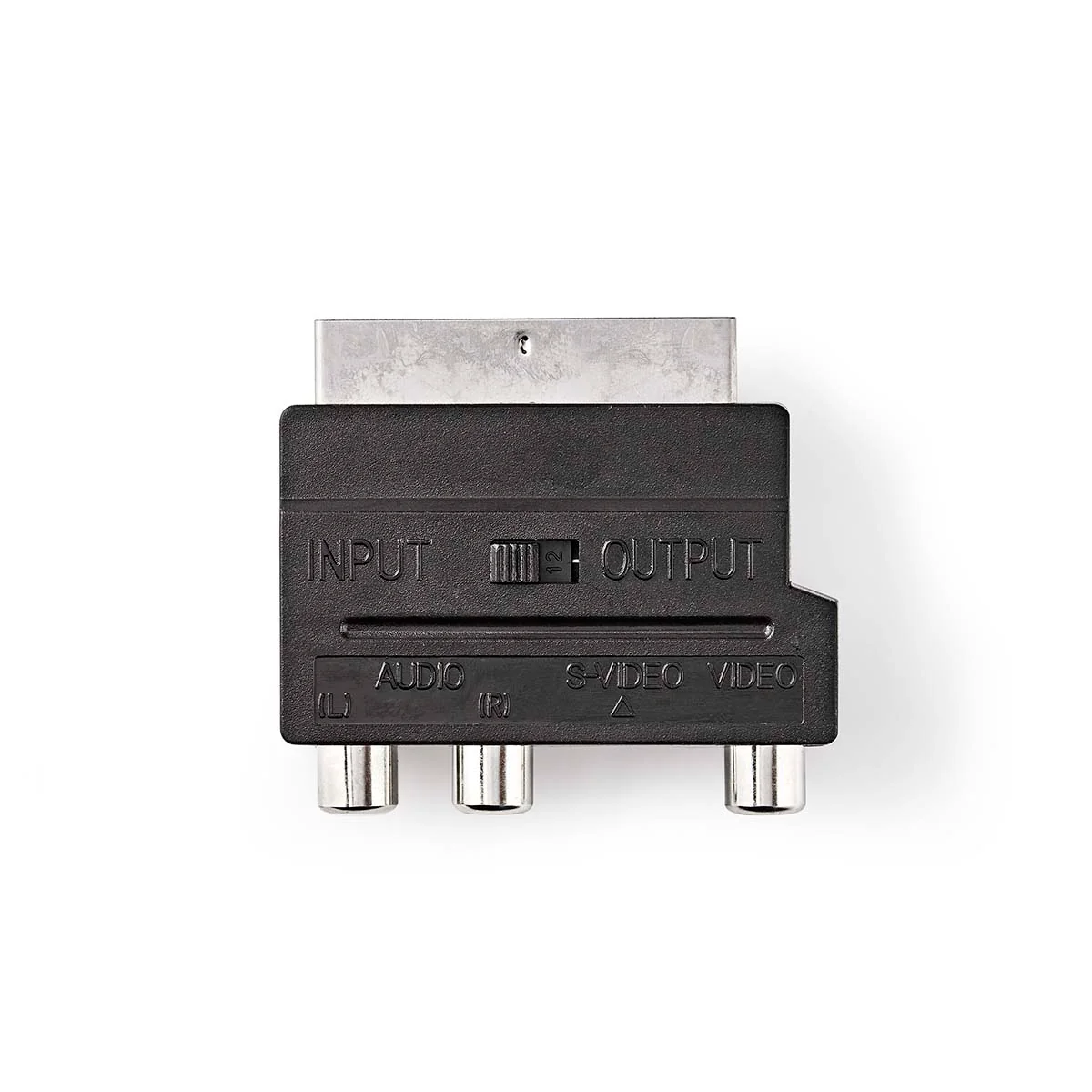 SCART-Adapter SCART Male - S-Video Female / 3x RCA Female - Vernikkeld