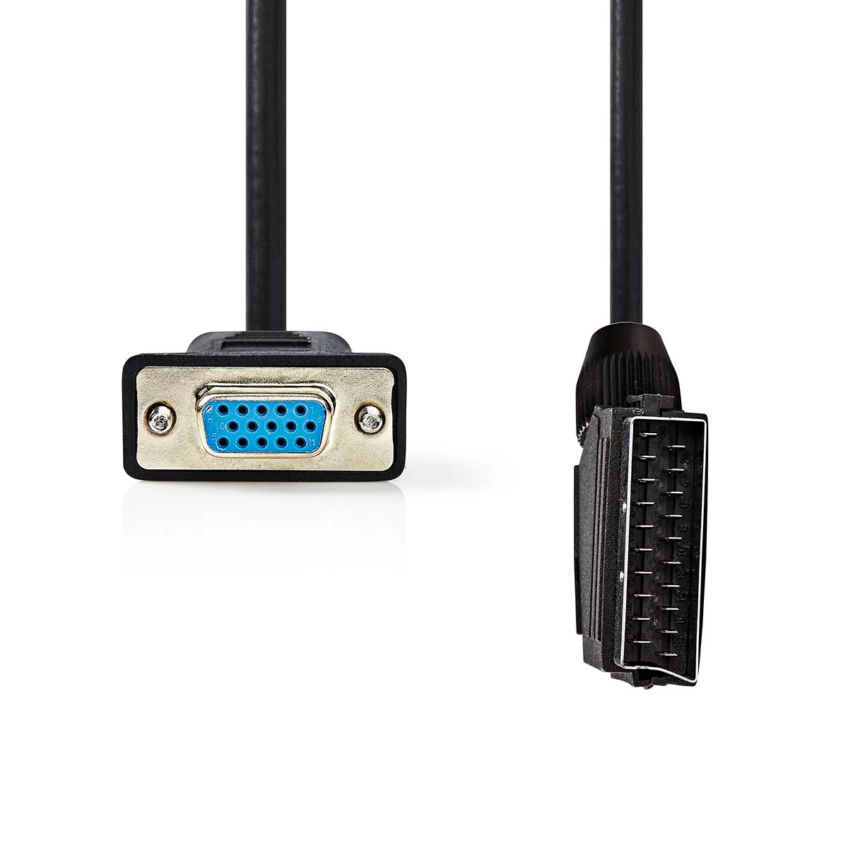 SCART-Kabel SCART Male - VGA Female 15p - Vernikkeld - Image 2