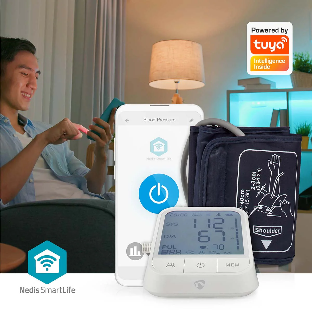 SmartLife Bloeddrukmeter Arm - Bluetooth® - LCD - Image 6