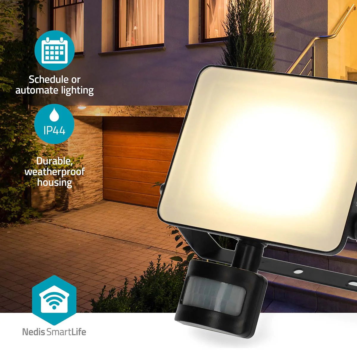Smartlife Buitenlamp Bewegingssensor - 1620 lm - Wi-Fi - Image 9