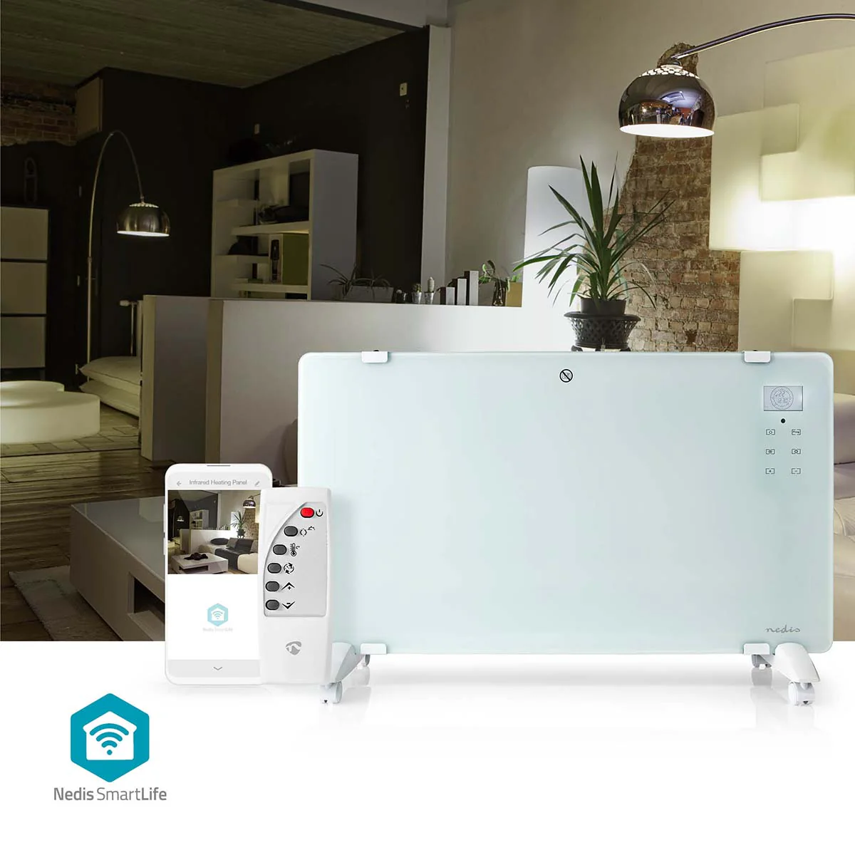 SmartLife Convectorkachel Geschikt voor badkamer - Glazen Paneel - 2000W - Image 13