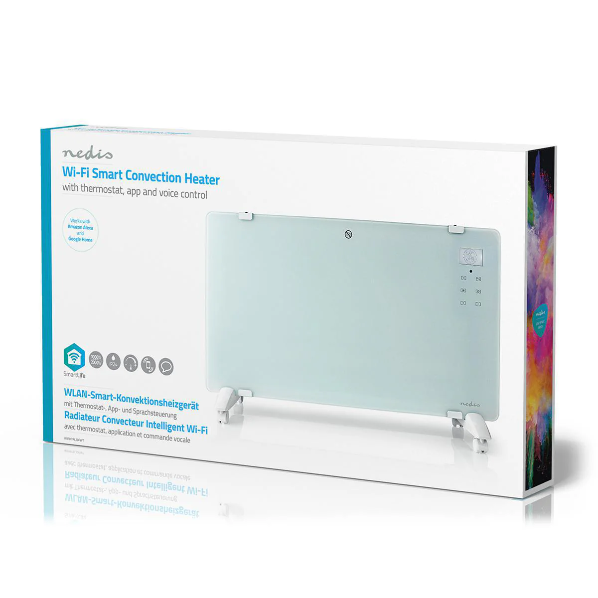 SmartLife Convectorkachel Geschikt voor badkamer - Glazen Paneel - 2000W - Image 15
