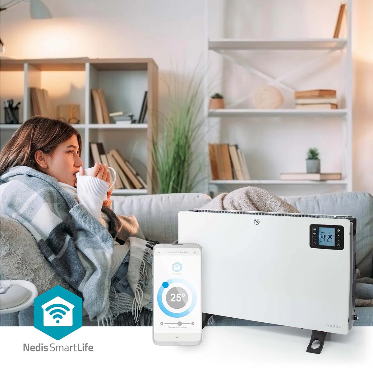 SmartLife Convectorkachel 2000W - 3 Warmte Standen - LCD - Image 11