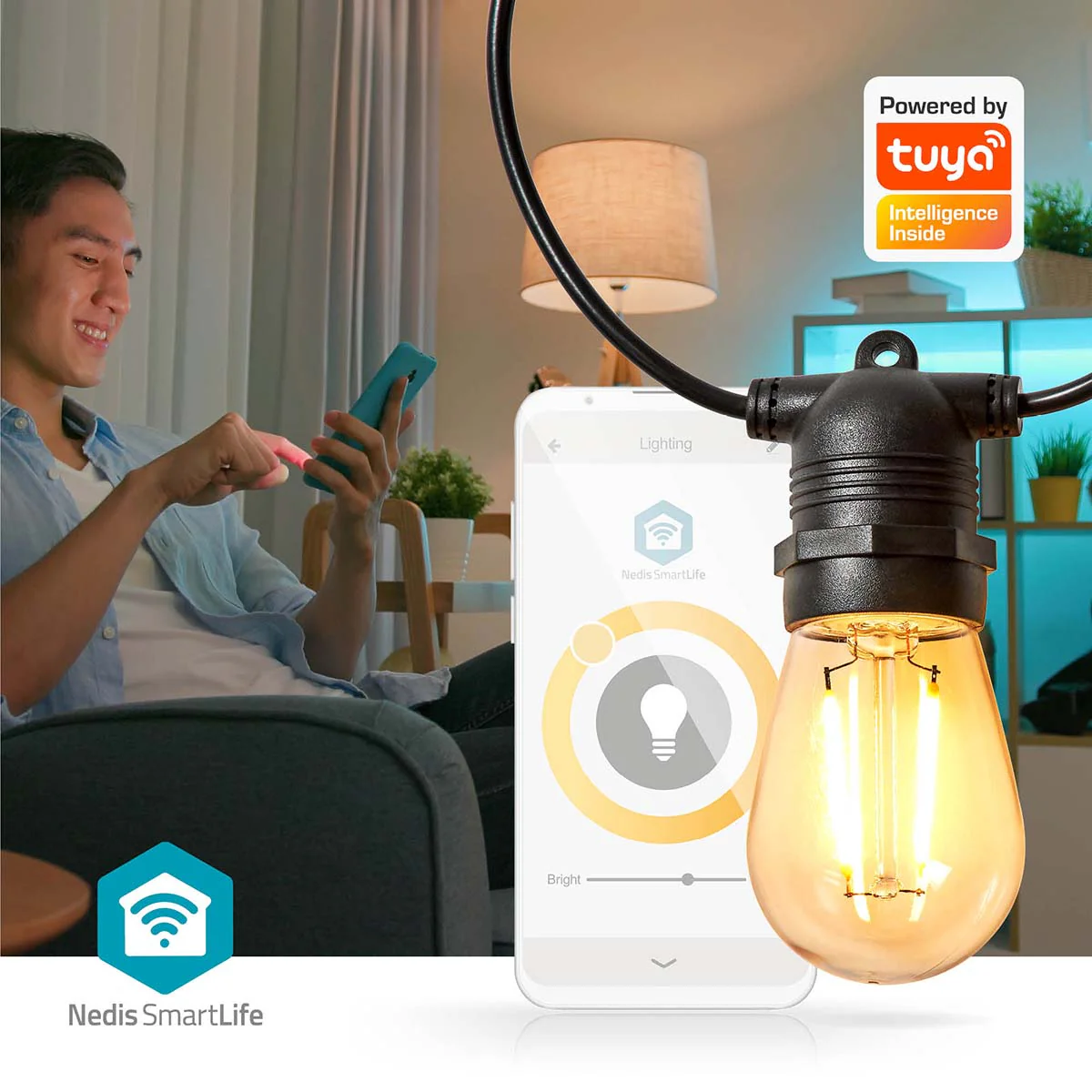 SmartLife Decoratieve Verlichting Feestverlichting - Wi-Fi - Warm Wit - Image 8