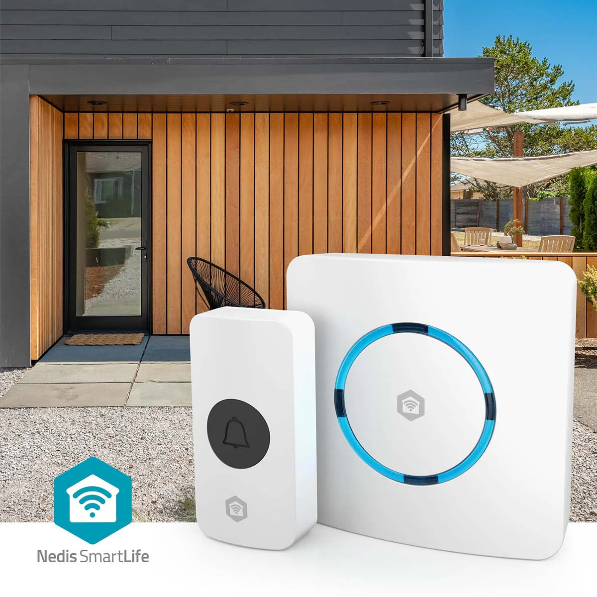 Nedis WIFIDB11CWT - Slimme draadloze deurbel met plug-in bel en sirenefunctie - Regelbaar volume - Wit - Image 11