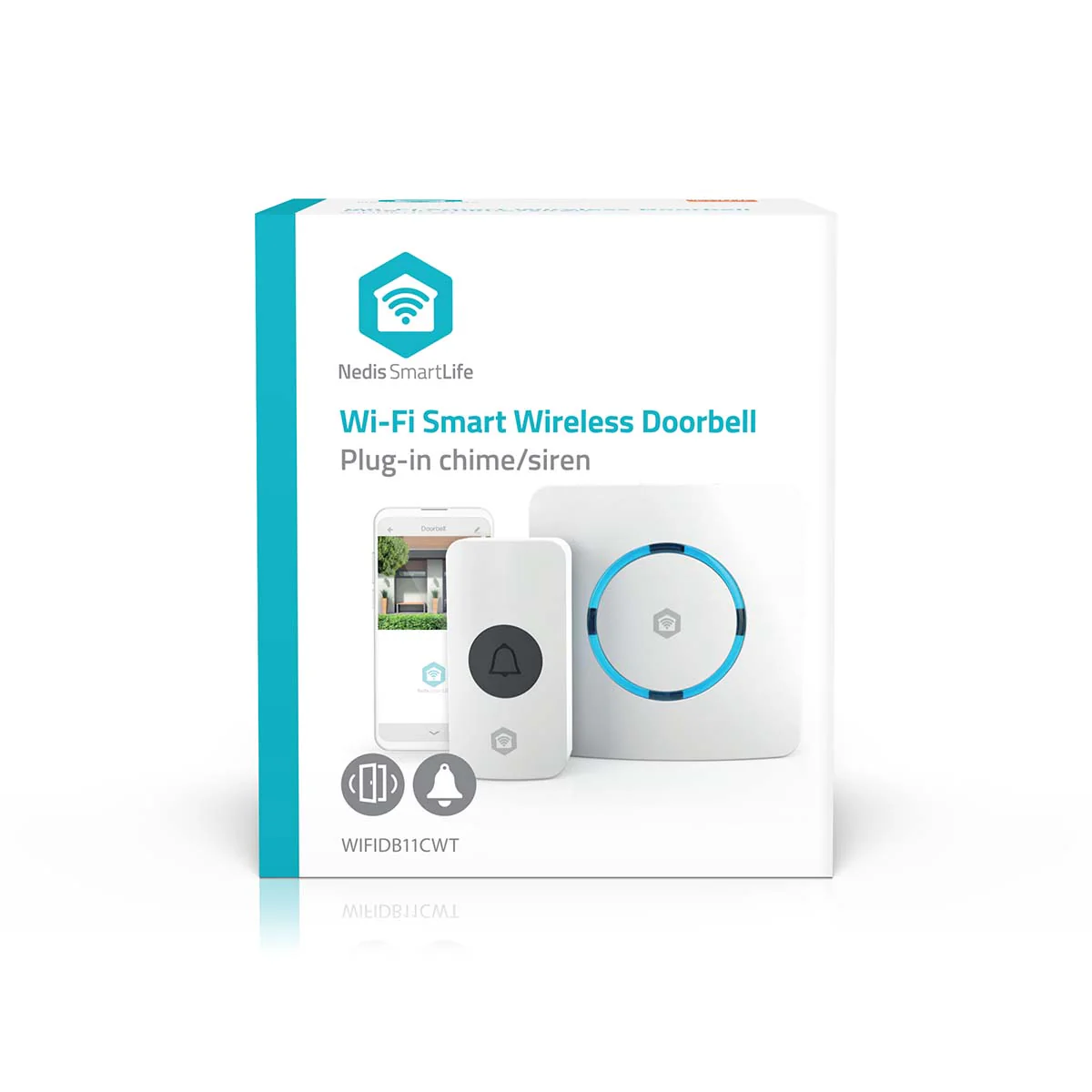 Nedis WIFIDB11CWT - Slimme draadloze deurbel met plug-in bel en sirenefunctie - Regelbaar volume - Wit - Image 12