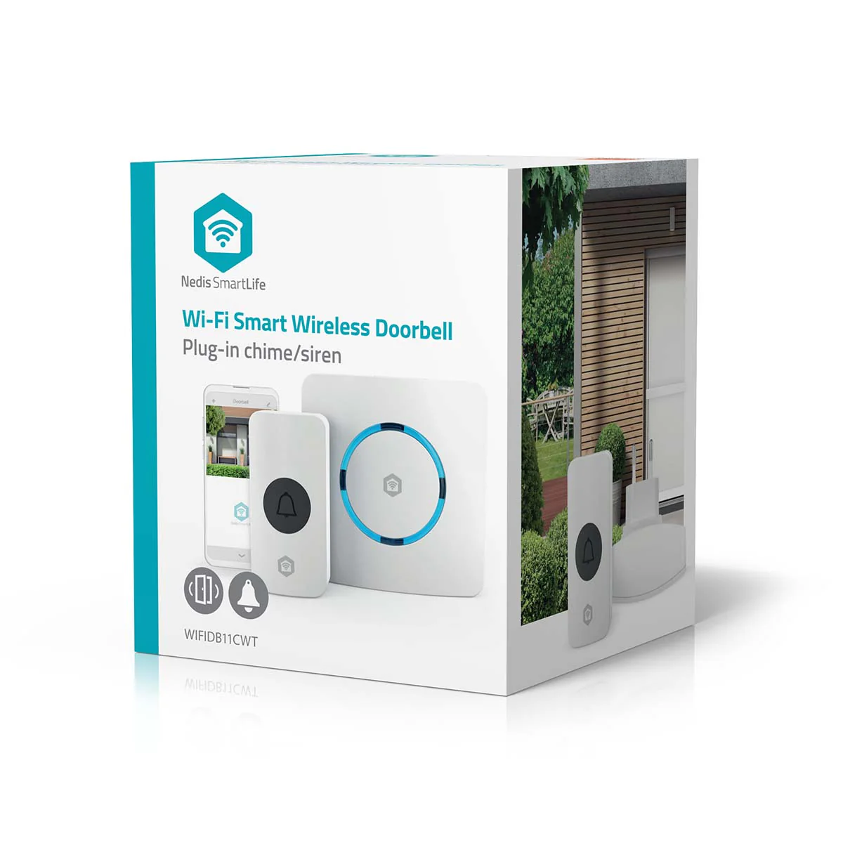 Nedis WIFIDB11CWT - Slimme draadloze deurbel met plug-in bel en sirenefunctie - Regelbaar volume - Wit - Image 13