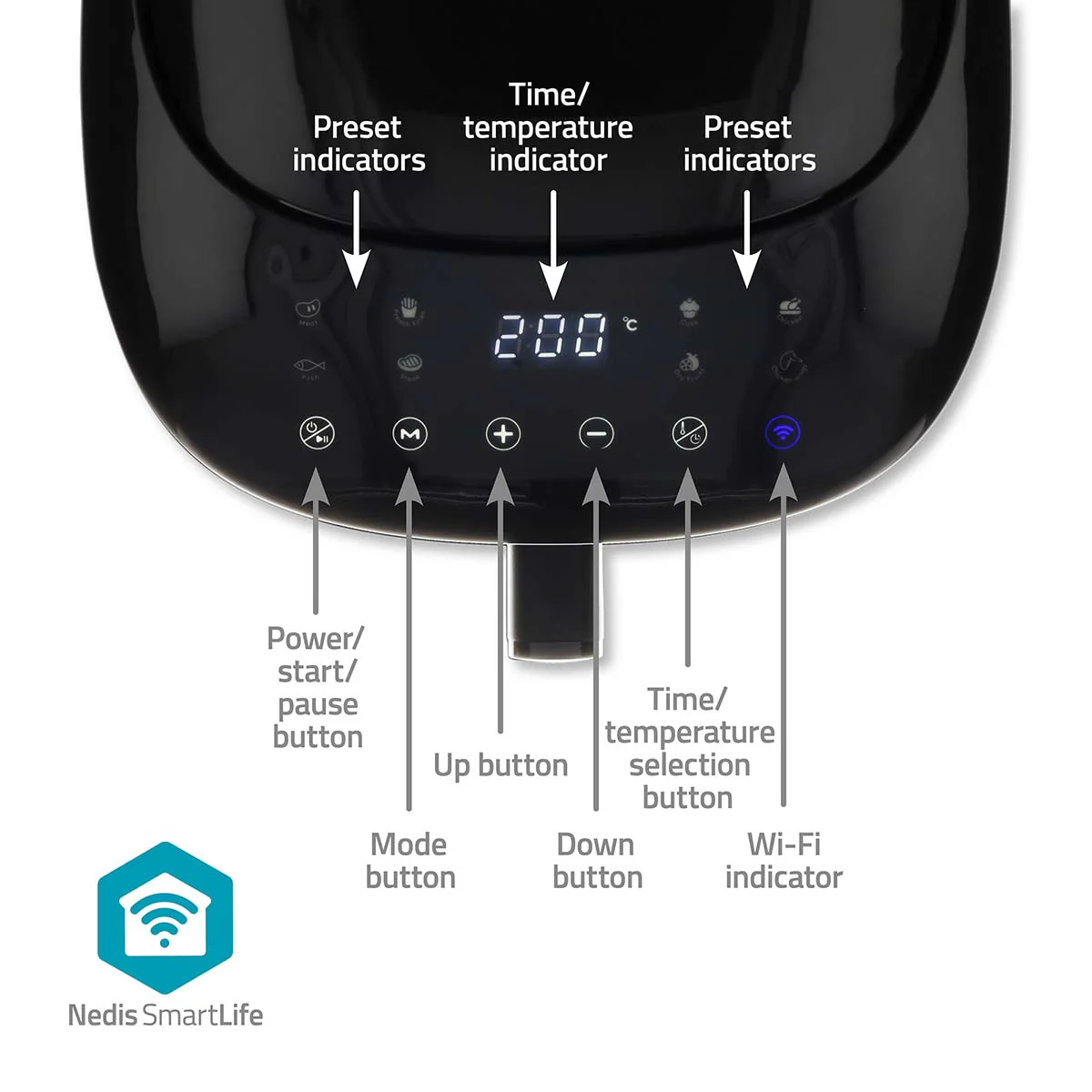 SmartLife Heteluchtfriteuse Wi-Fi - 7,2l - Tijdschakelaar: 1u - Image 10