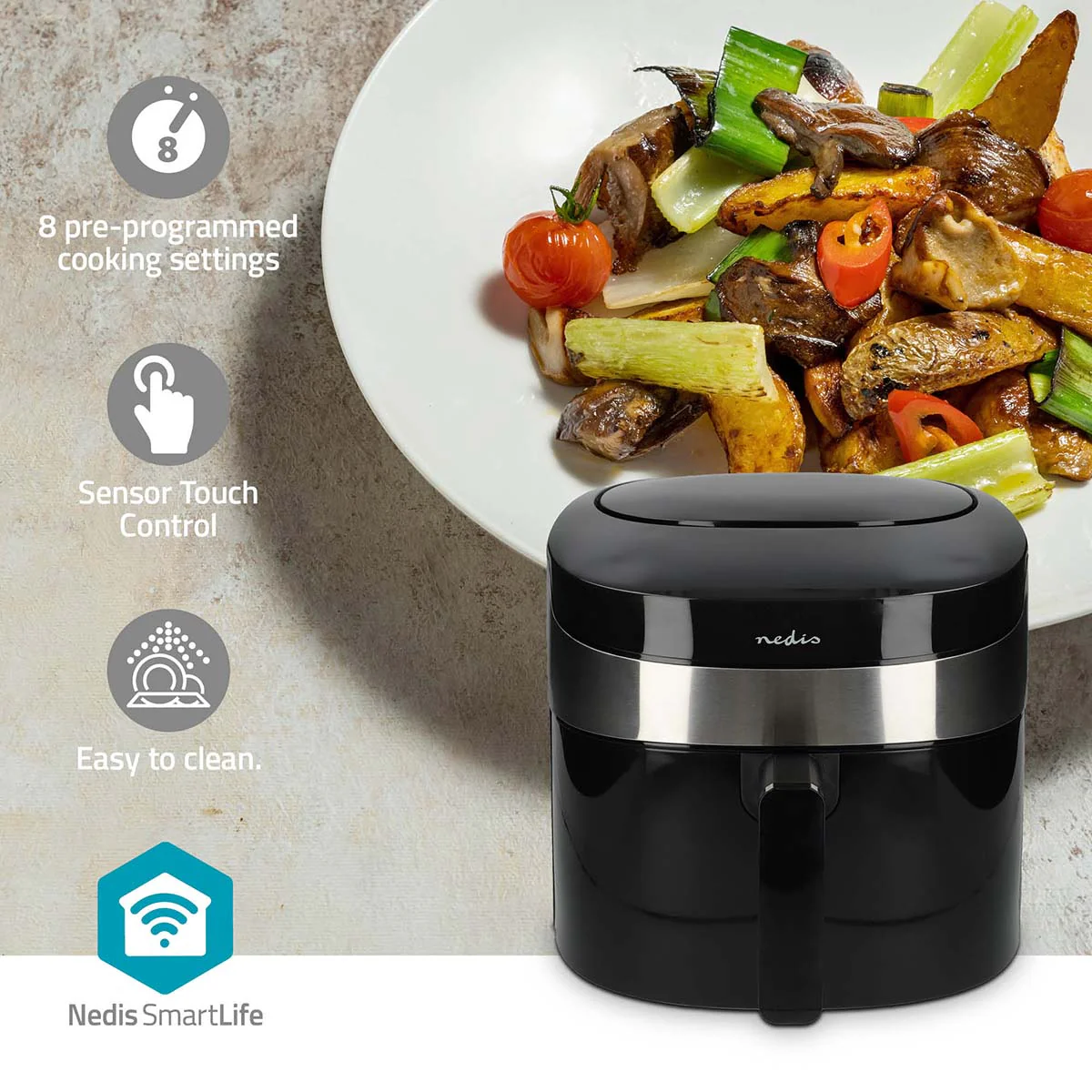 SmartLife Heteluchtfriteuse Wi-Fi - 7,2l - Tijdschakelaar: 1u - Image 7