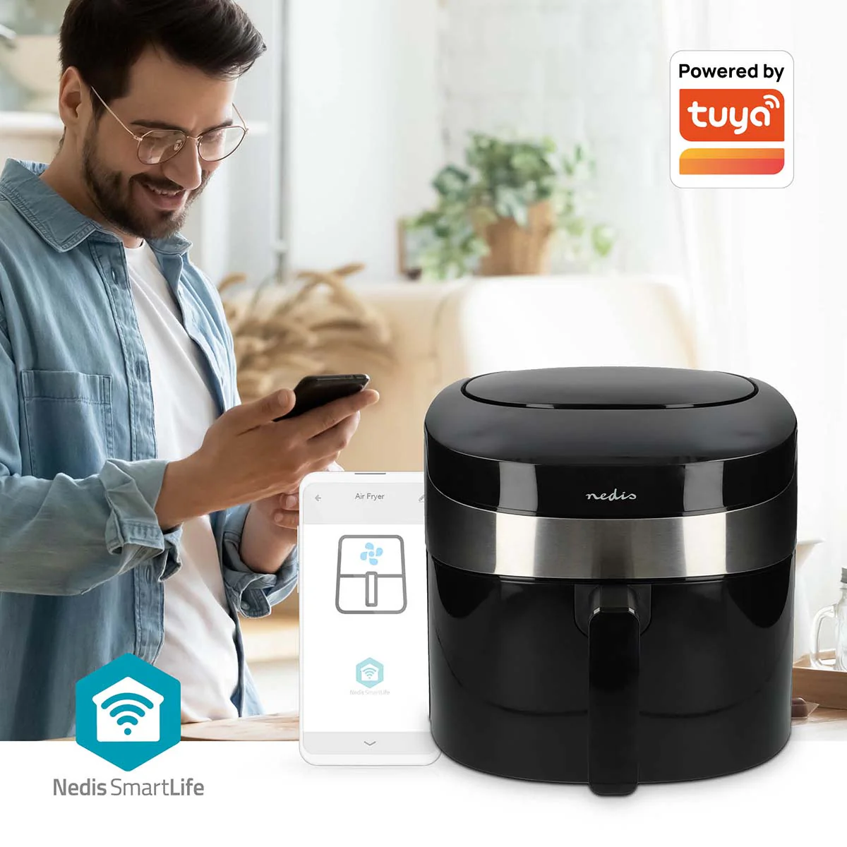 SmartLife Heteluchtfriteuse Wi-Fi - 7,2l - Tijdschakelaar: 1u - Image 8
