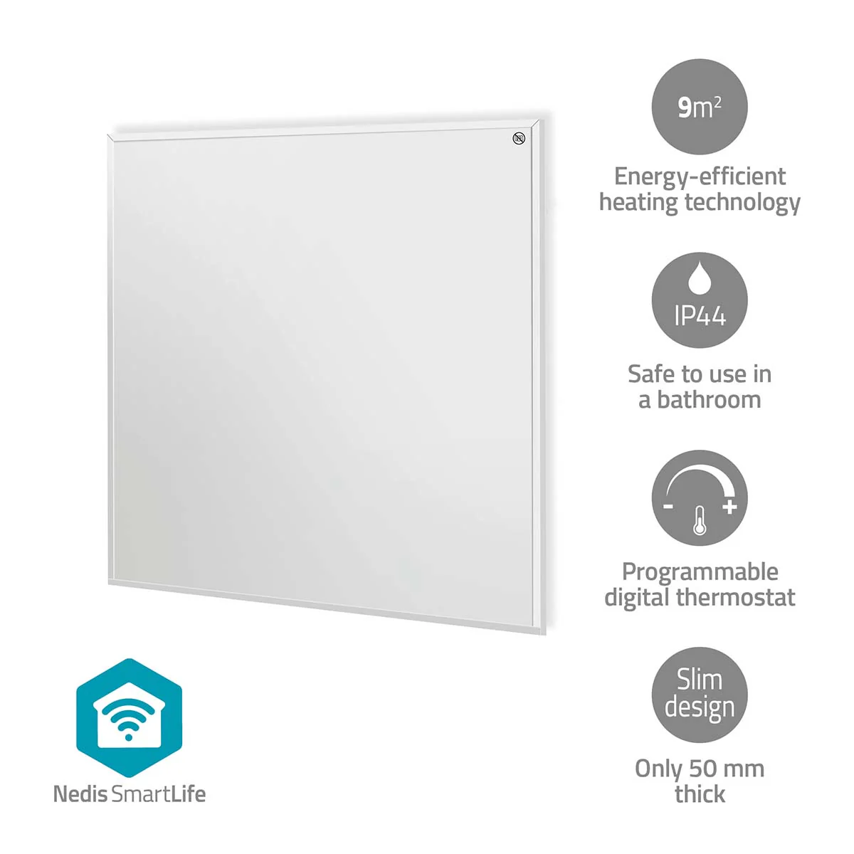 SmartLife Infrarood verwarmingspaneel 350W - Instelbare thermostaat - Afstandsbediening - Image 7