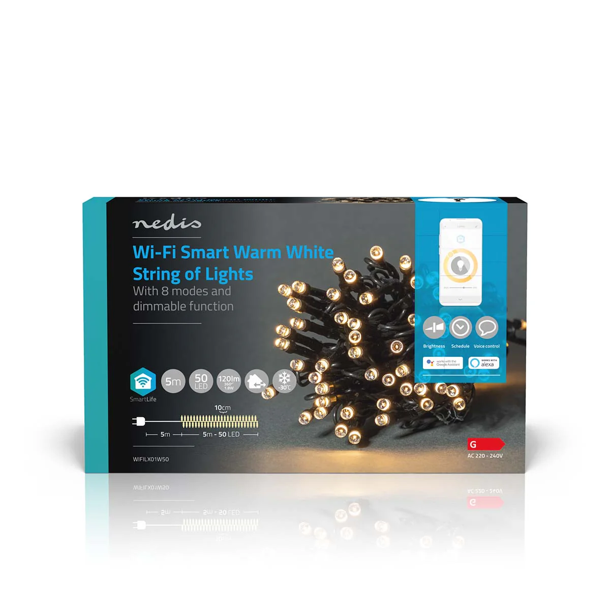 SmartLife-kerstverlichting Koord - Wi-Fi - Warm Wit - Image 13