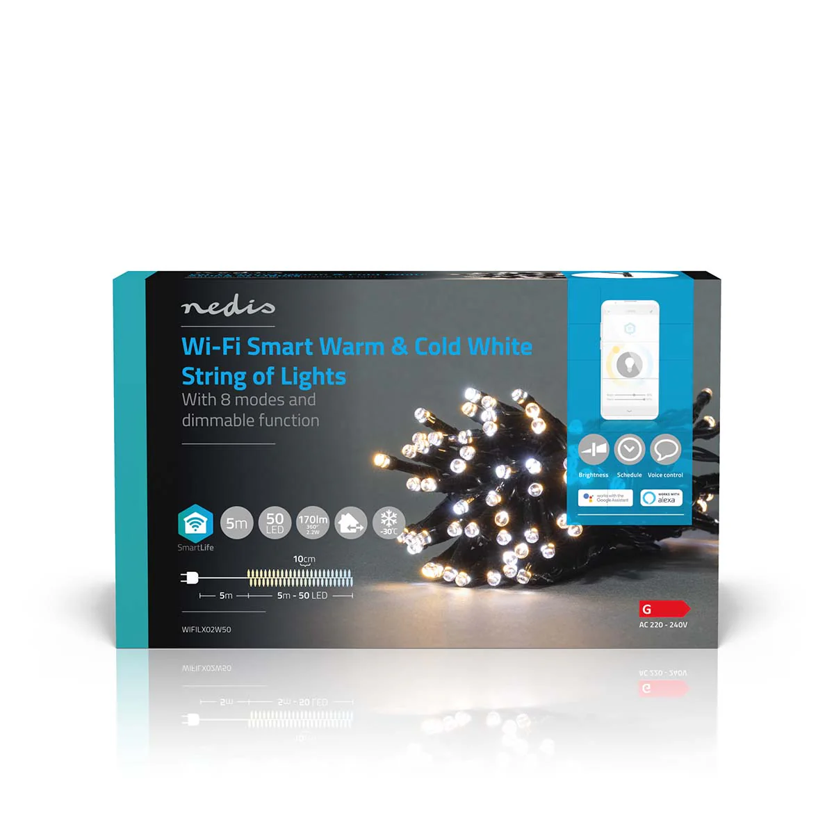 SmartLife-kerstverlichting Koord - Wi-Fi - Warm tot Koel Wit - Image 14