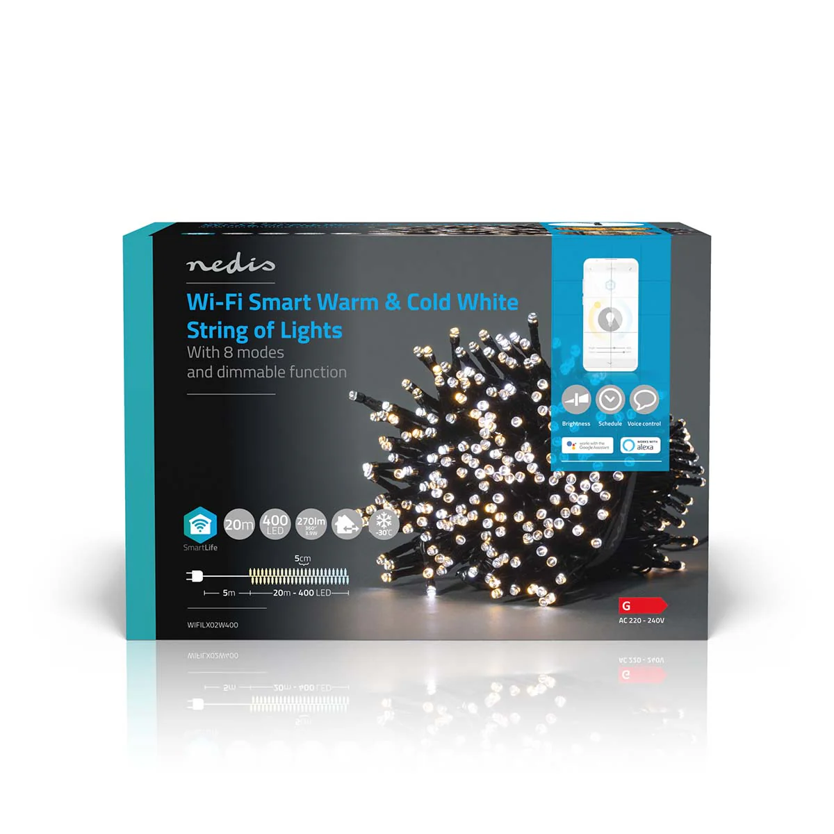 SmartLife-kerstverlichting Koord - Wi-Fi - Warm tot Koel Wit - Image 16