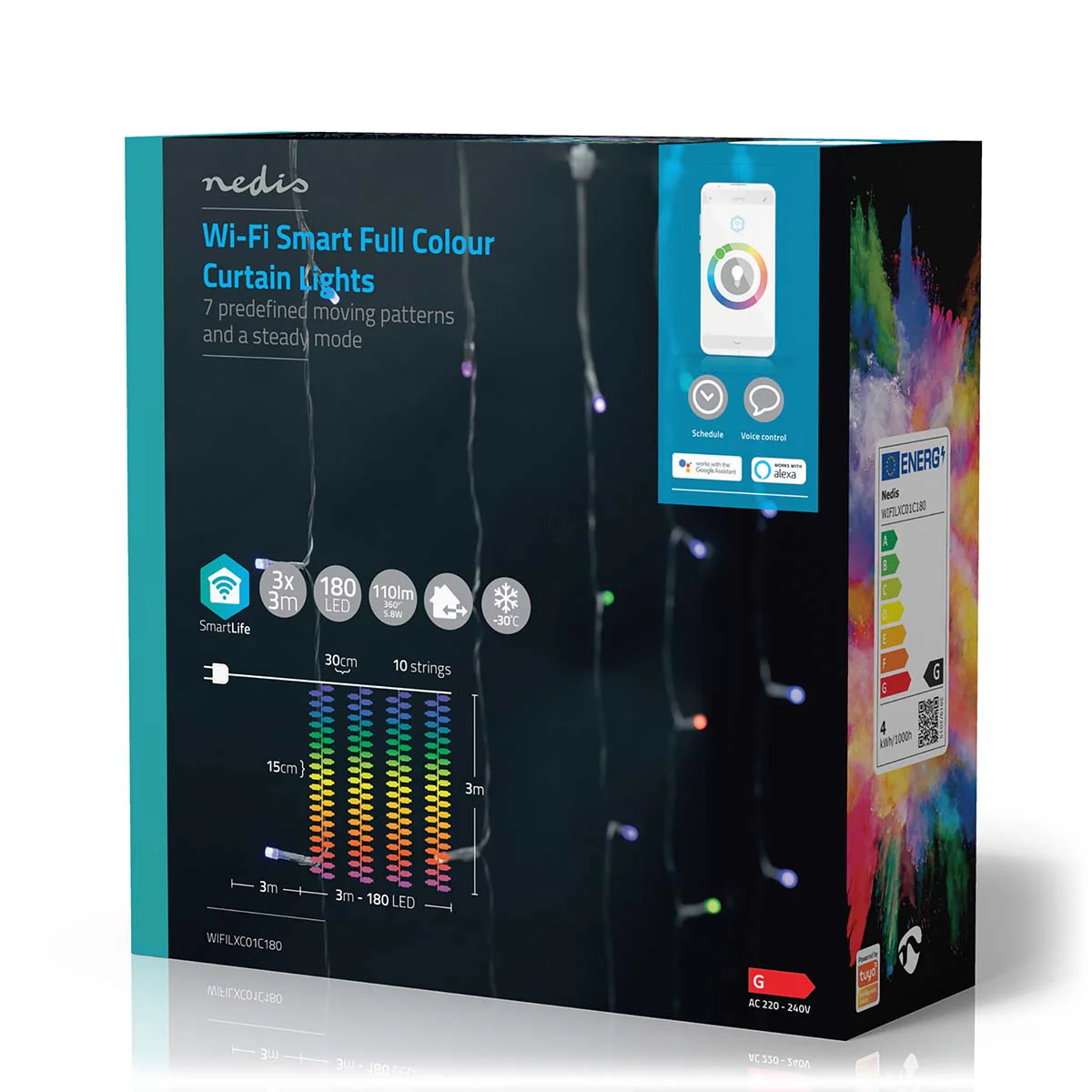 SmartLife-kerstverlichting Gordijn - Wi-Fi - RGB - Image 10