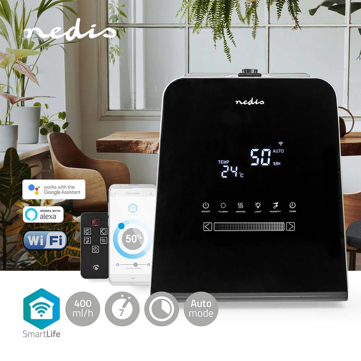 SmartLife Luchtbevochtiger 110W - Met Koele en Warme mist - 5.5l - Image 16