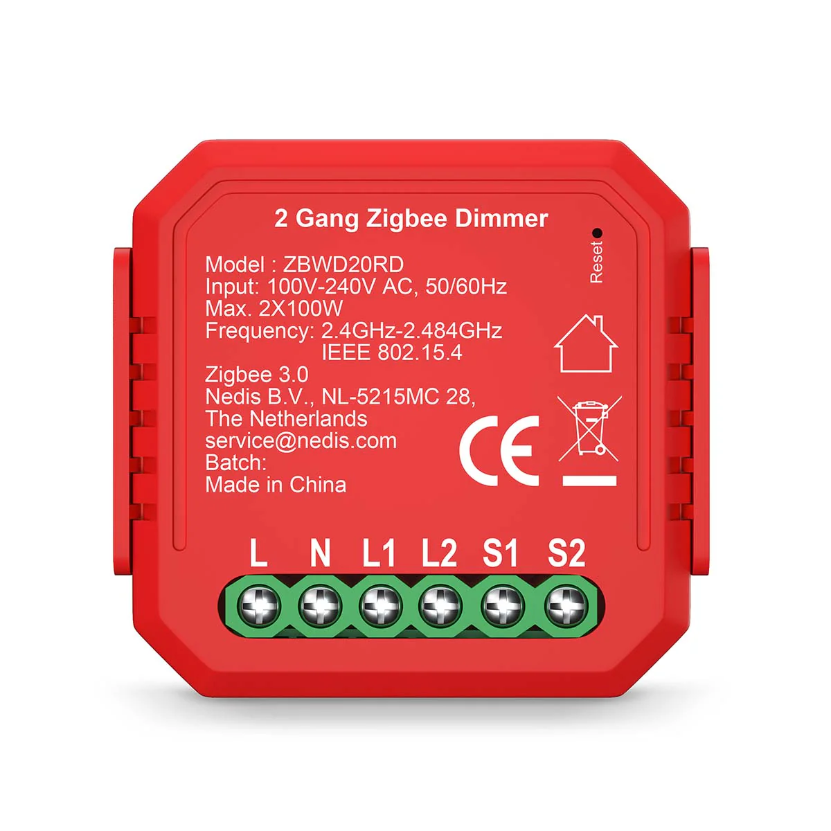 SmartLife inbouwmodule Dubbele Triac Dimmer - 2 x 100W - Kroonsteen