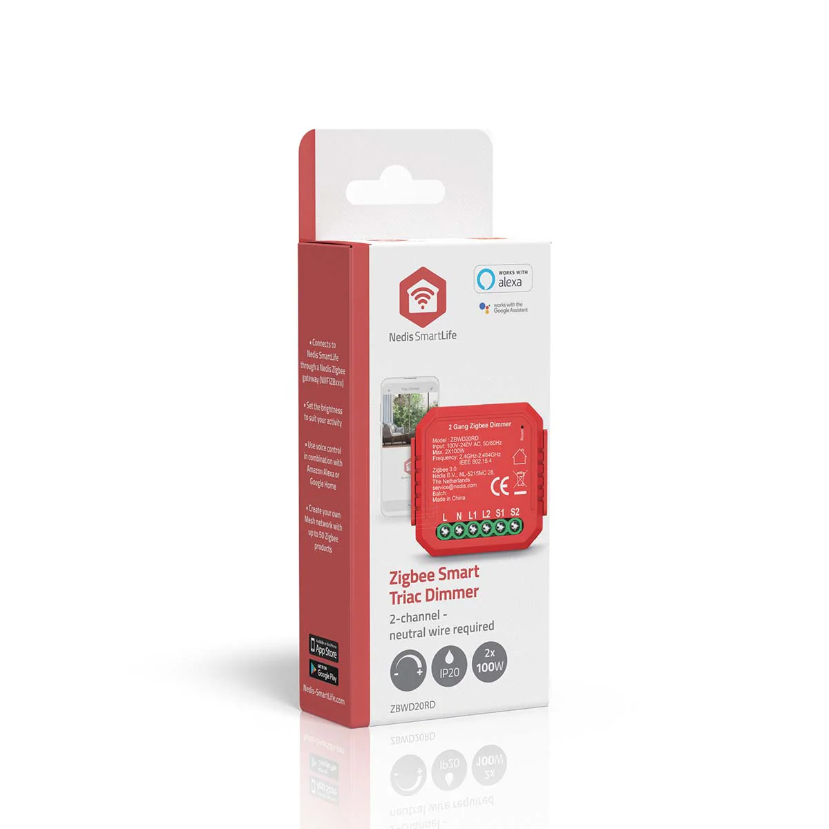SmartLife inbouwmodule Dubbele Triac Dimmer - 2 x 100W - Kroonsteen - Image 8