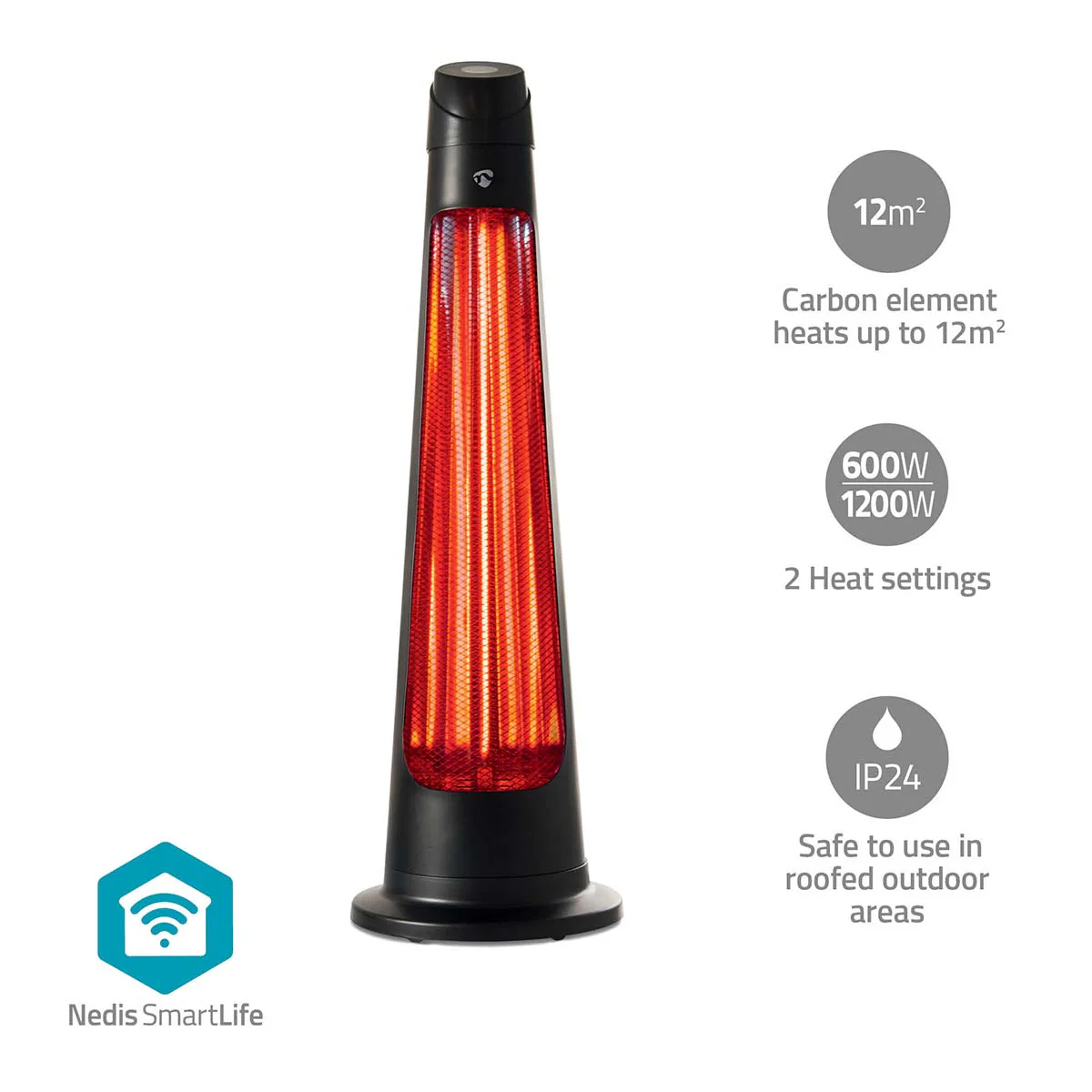 SmartLife Patio Verwarmer Wi-Fi - 1200W - 2 Warmte Standen - Image 5
