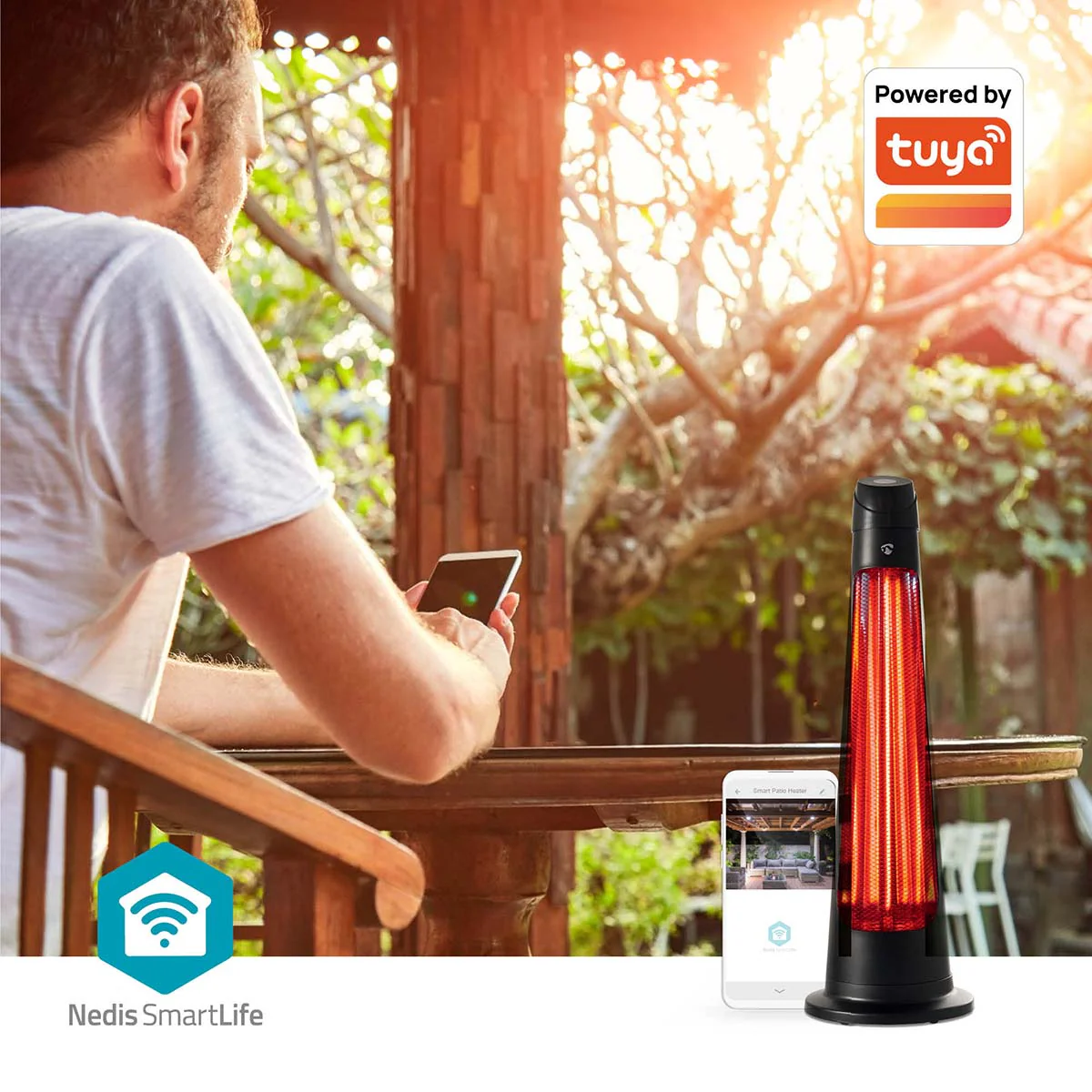 SmartLife Patio Verwarmer Wi-Fi - 1200W - 2 Warmte Standen - Image 7
