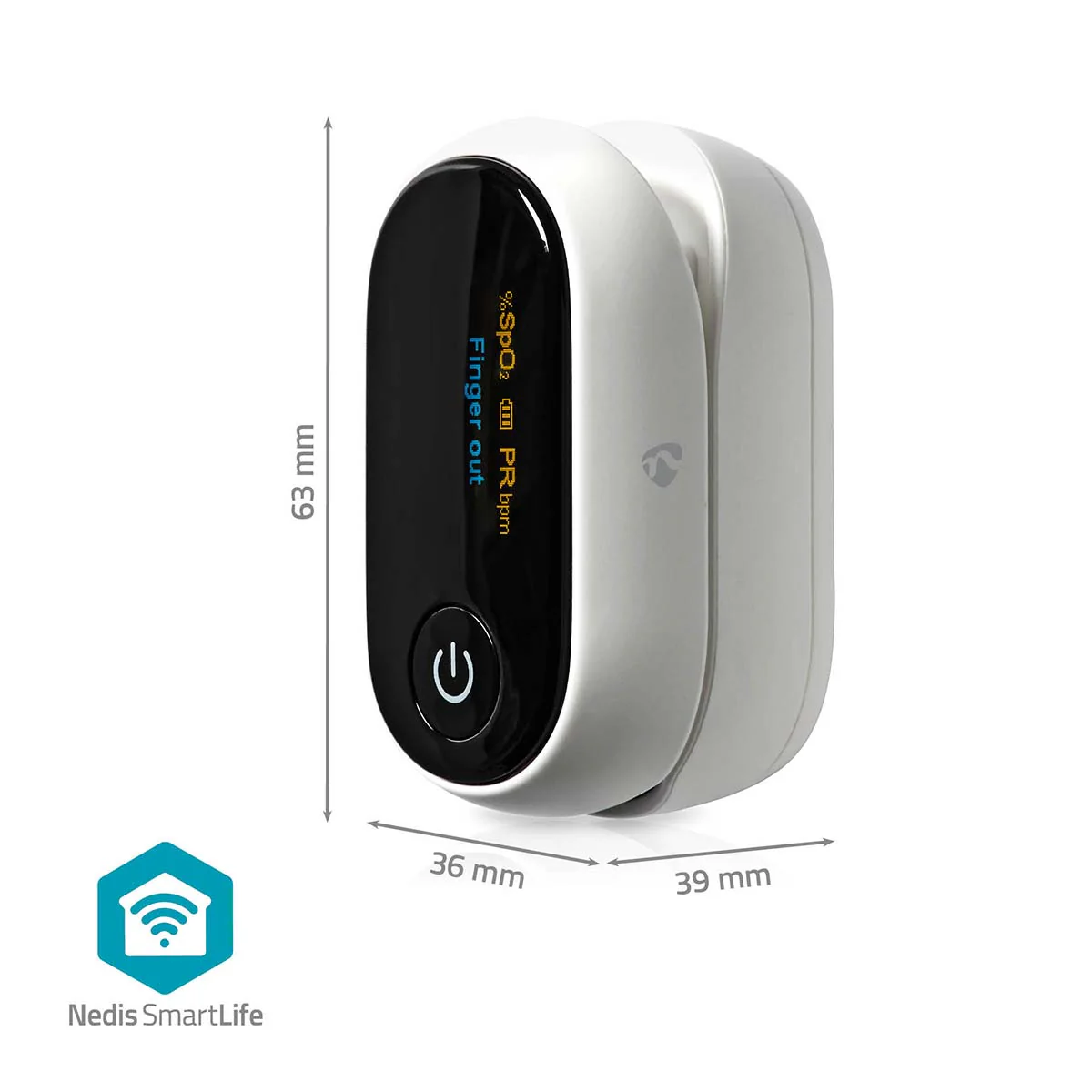 SmartLife Pulse Oximeter Bluetooth® - LED - Anti-bewegingsinterferentie / Auditief alarm / Hoge precisie sensor / Perfusie-index / Polsslag / Zuurstofverzadiging (SpO2) - Image 11