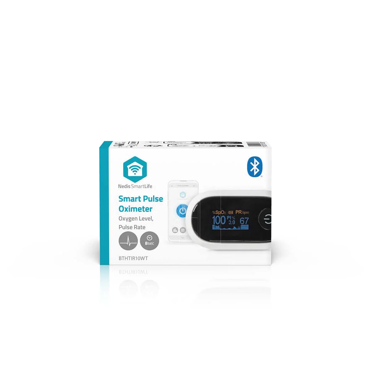 SmartLife Pulse Oximeter Bluetooth® - LED - Anti-bewegingsinterferentie / Auditief alarm / Hoge precisie sensor / Perfusie-index / Polsslag / Zuurstofverzadiging (SpO2) - Image 12